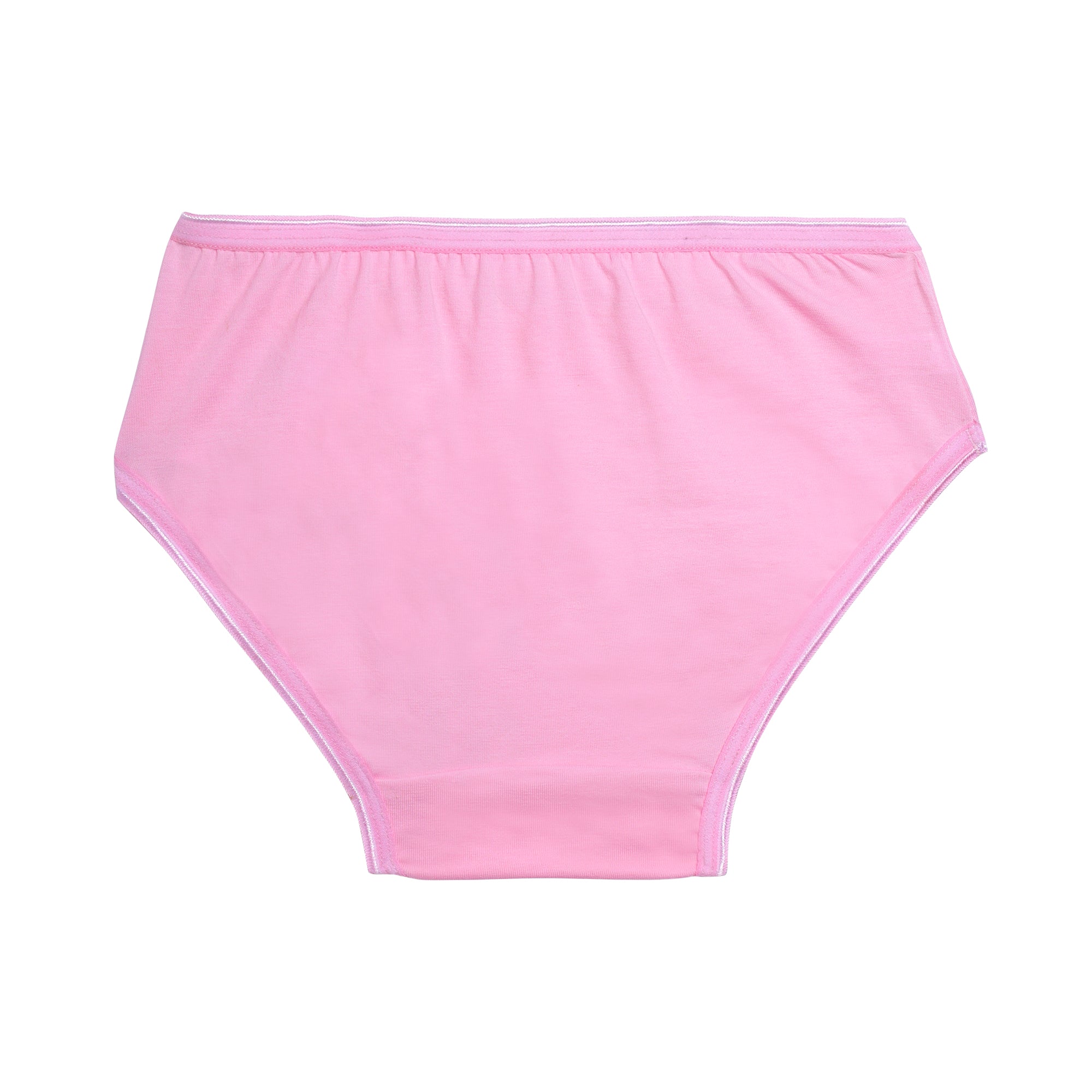 Redrose Girls' Solid Cotton Elastane Panties with Barbie Print – Pack of 6 | Stretchable & Comfy Innerwear | BABY-22
