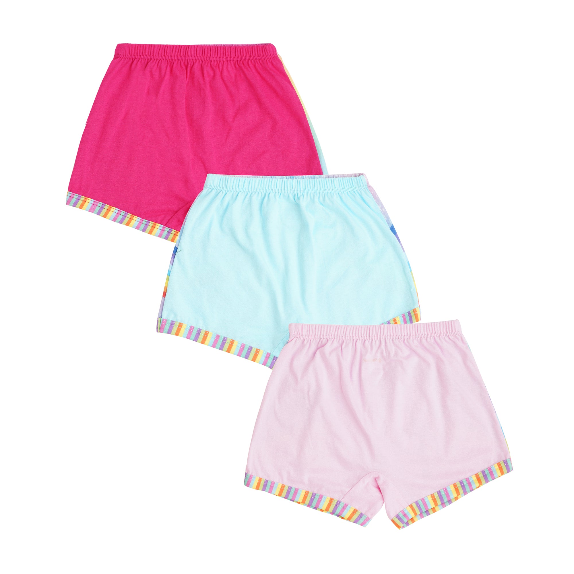 Red Rose Girls' Barbie Rainbow Boxer Shorts – Pack of 3 (The Future Is Limitless Edition) | BABY-154