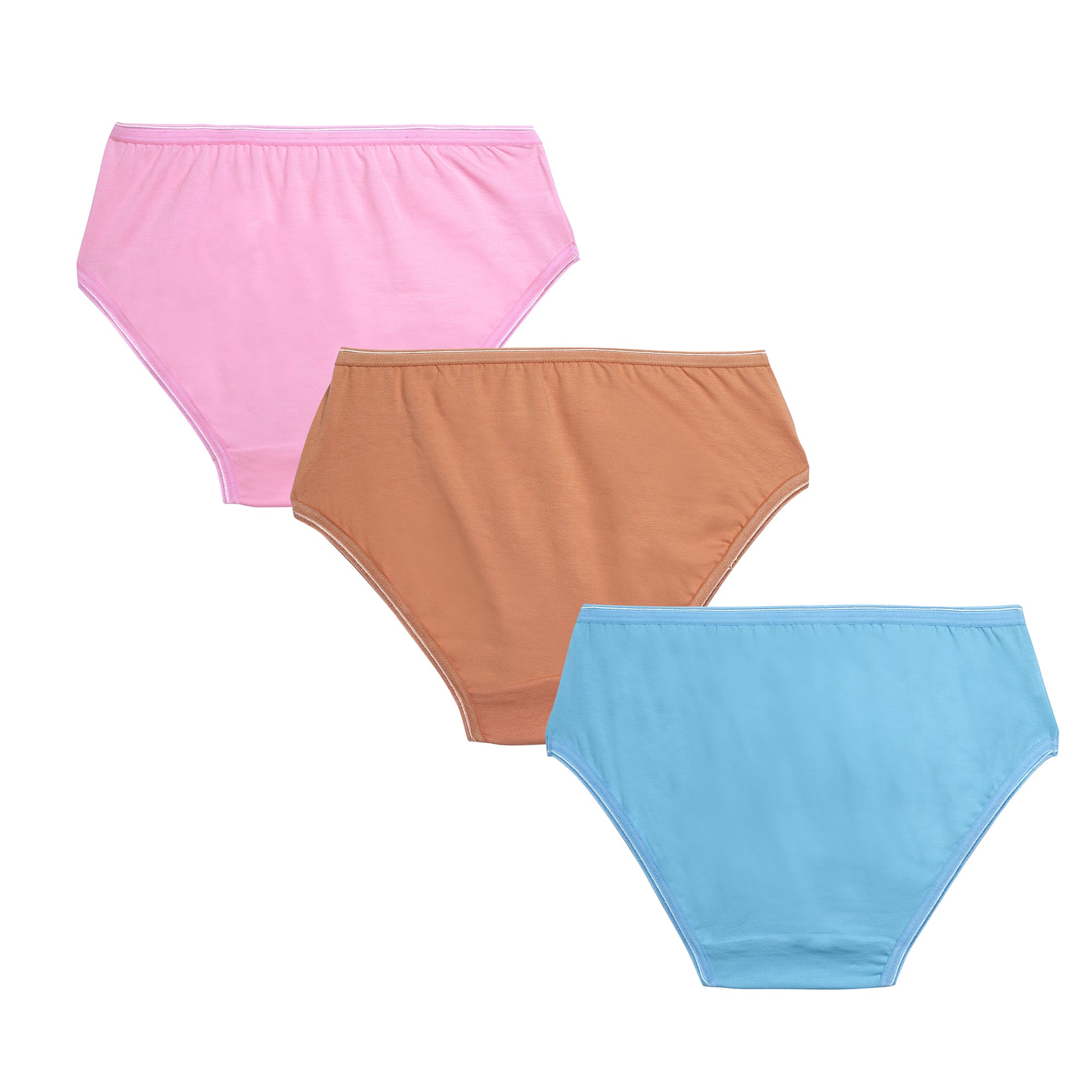 Redrose Girls' Solid Cotton Elastane Panties with Barbie Print – Pack of 6 | Stretchable & Comfy Innerwear | BABY-22