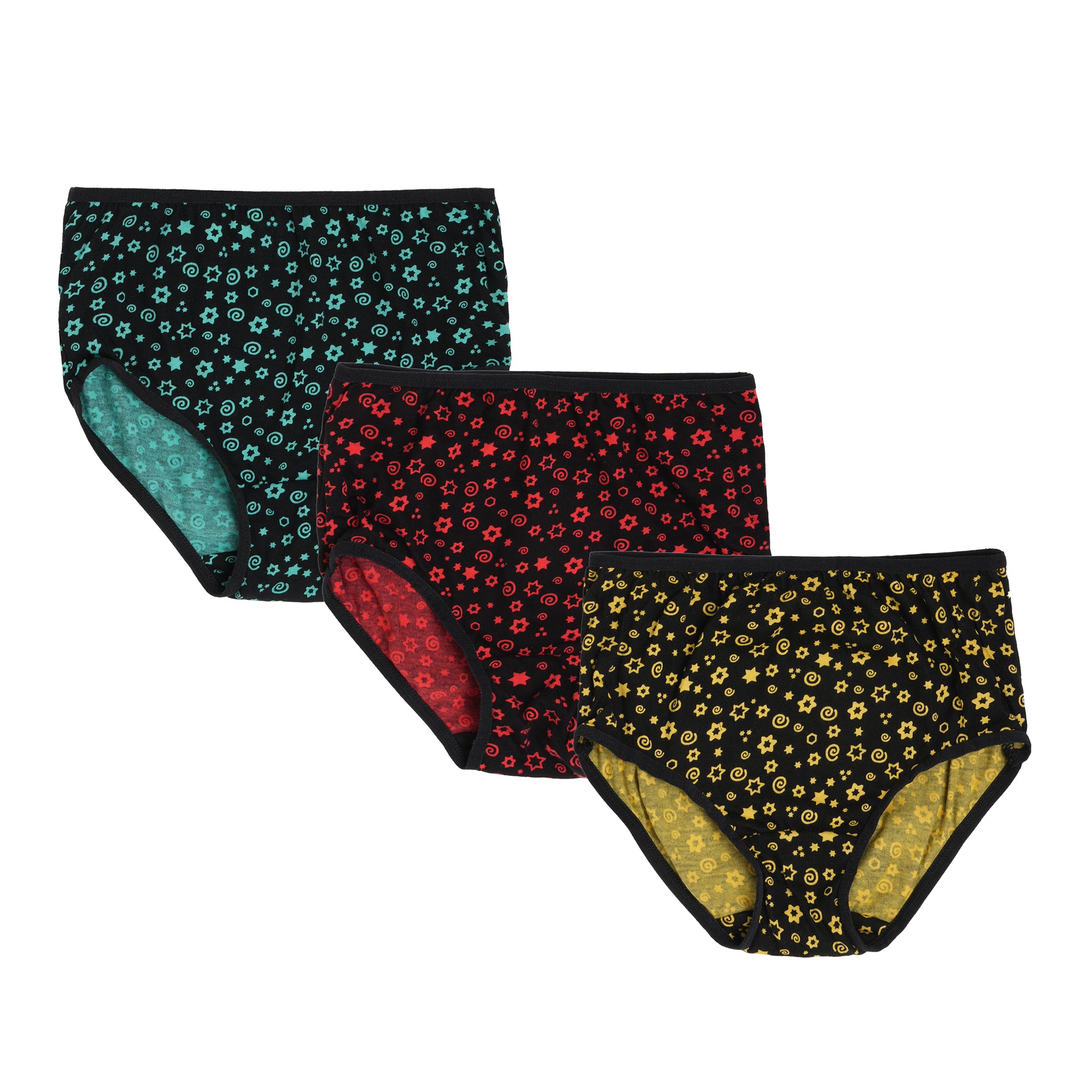 Redrose Girls' Floral Print Panties – Pack of 6 | Soft Cotton Comfort Innerwear | BABY-12