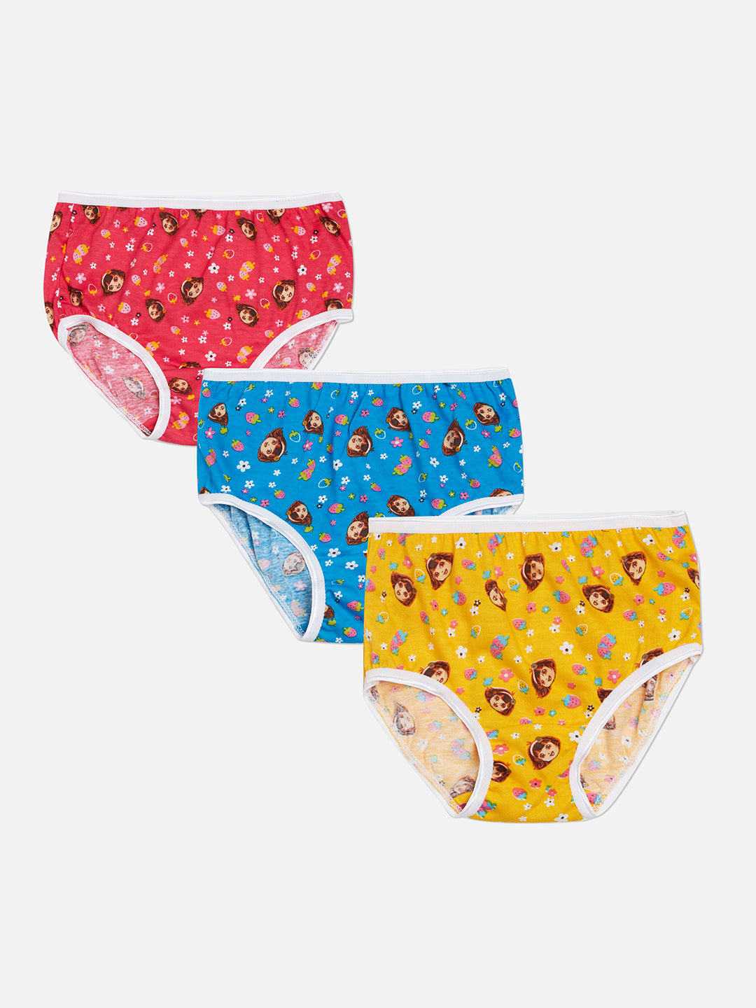 Girls' Cotton Briefs – Pack of 3 | Dora Print Innerwear | BABY-07