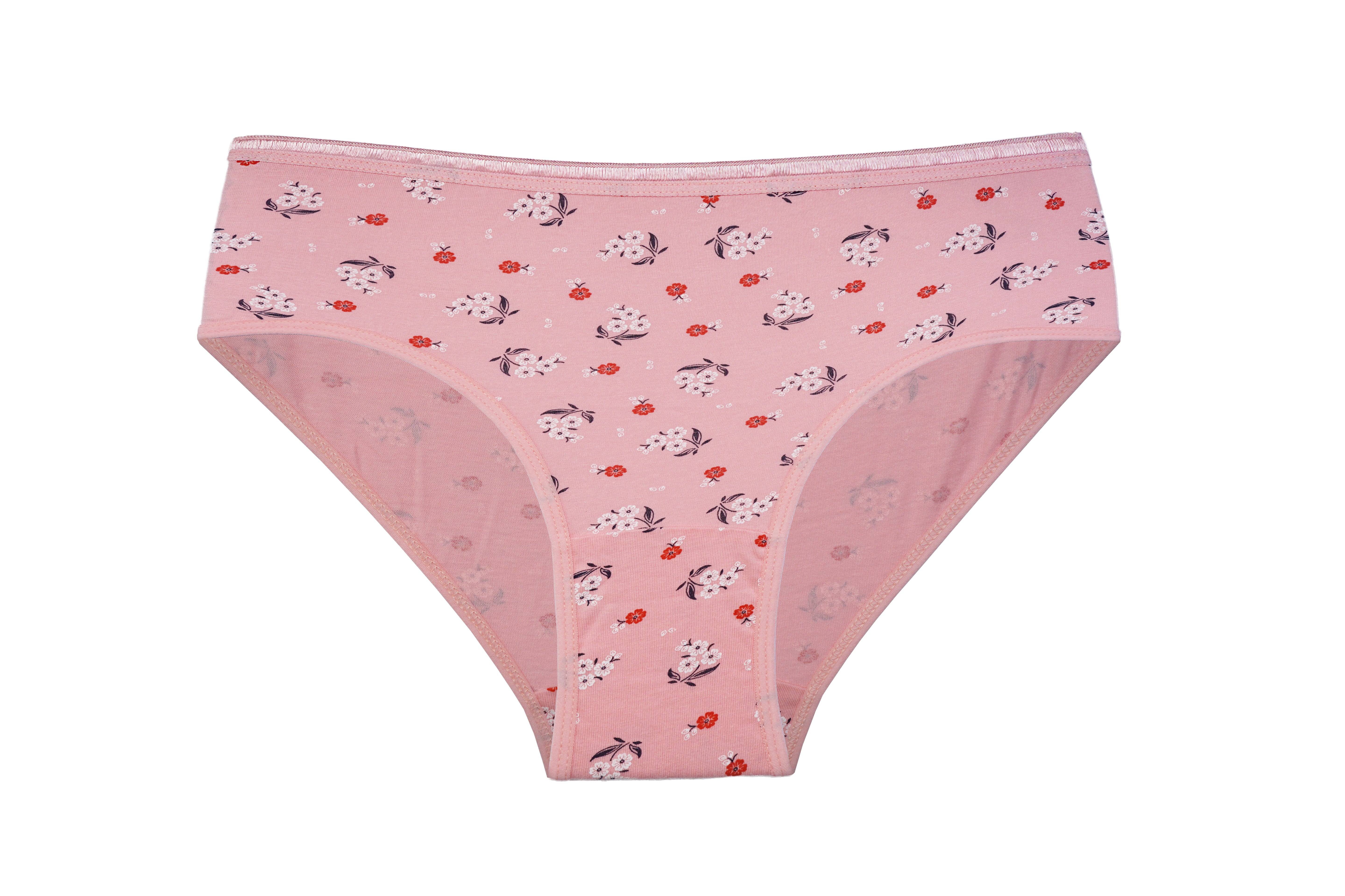 MUSK Red Rose Women’s Mid-Rise Cotton Hipster Panties – Full Coverage, Comfort Fit – Pack of 3
