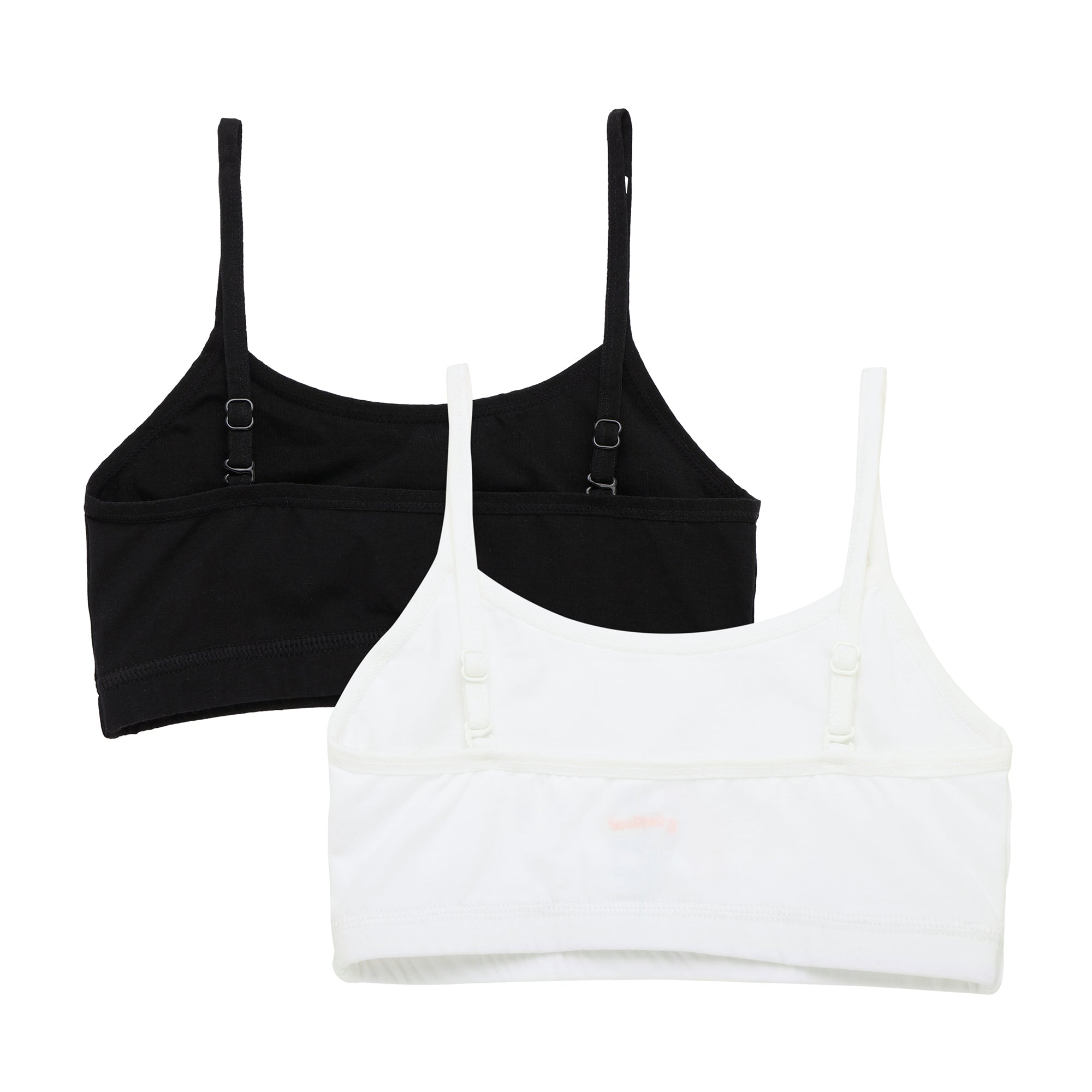Redrose Pack of 2 Baby Girl Cotton Lycra Slips – Black & White | BS-2007