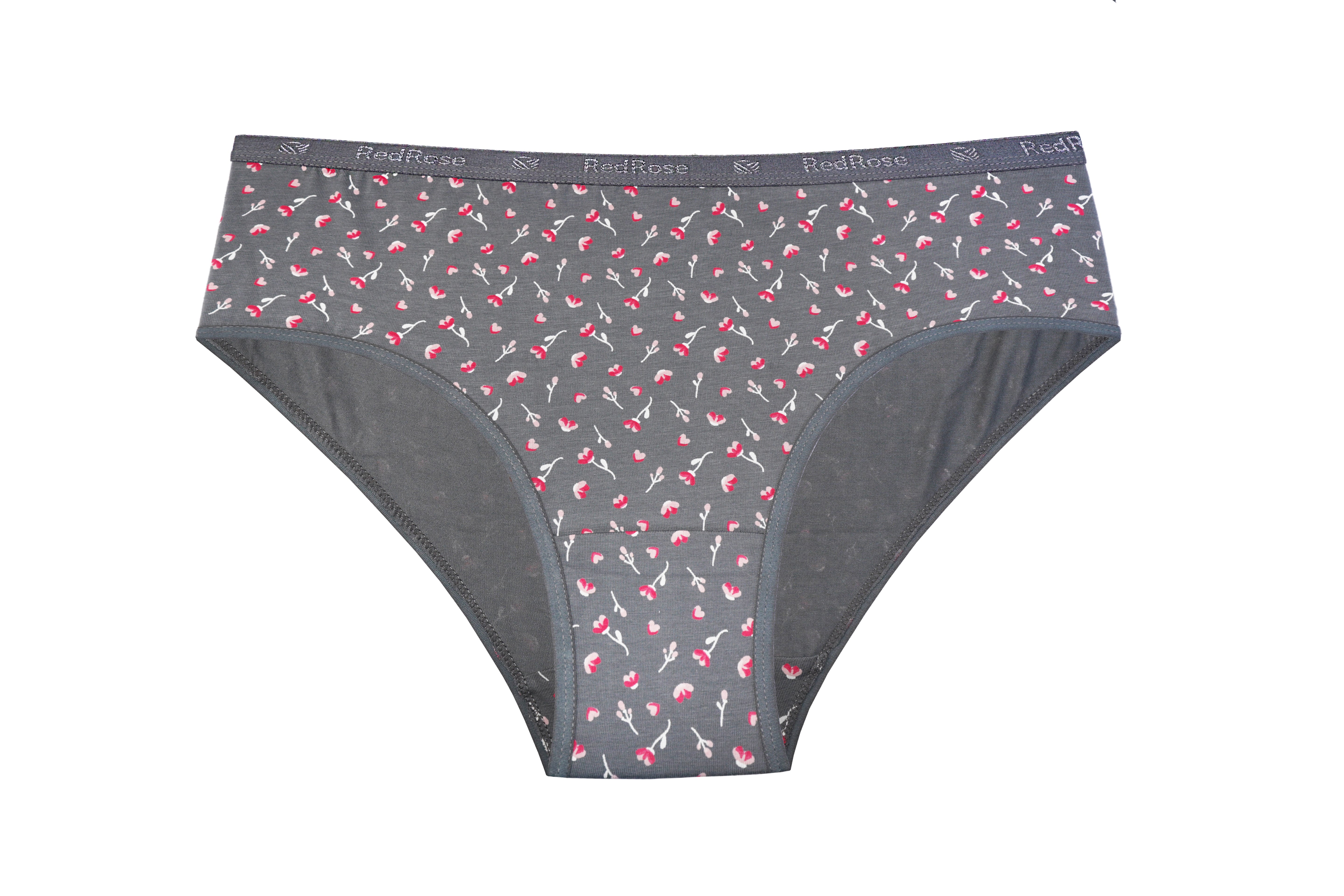 MARQUIS Red Rose Women’s Cotton Hipster Panties – Mid-Rise, Full Coverage, Soft & Breathable Comfort Fit – Pack of 3