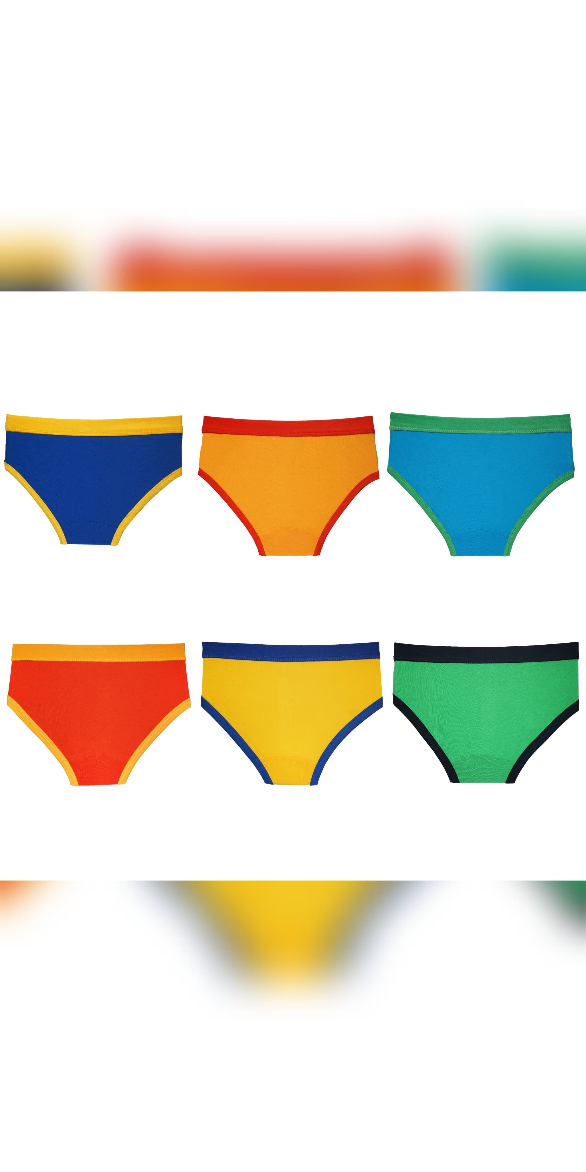 Boys 100% Cotton Briefs – Pack of 6 Superhero-Themed Innerwear | JR-529