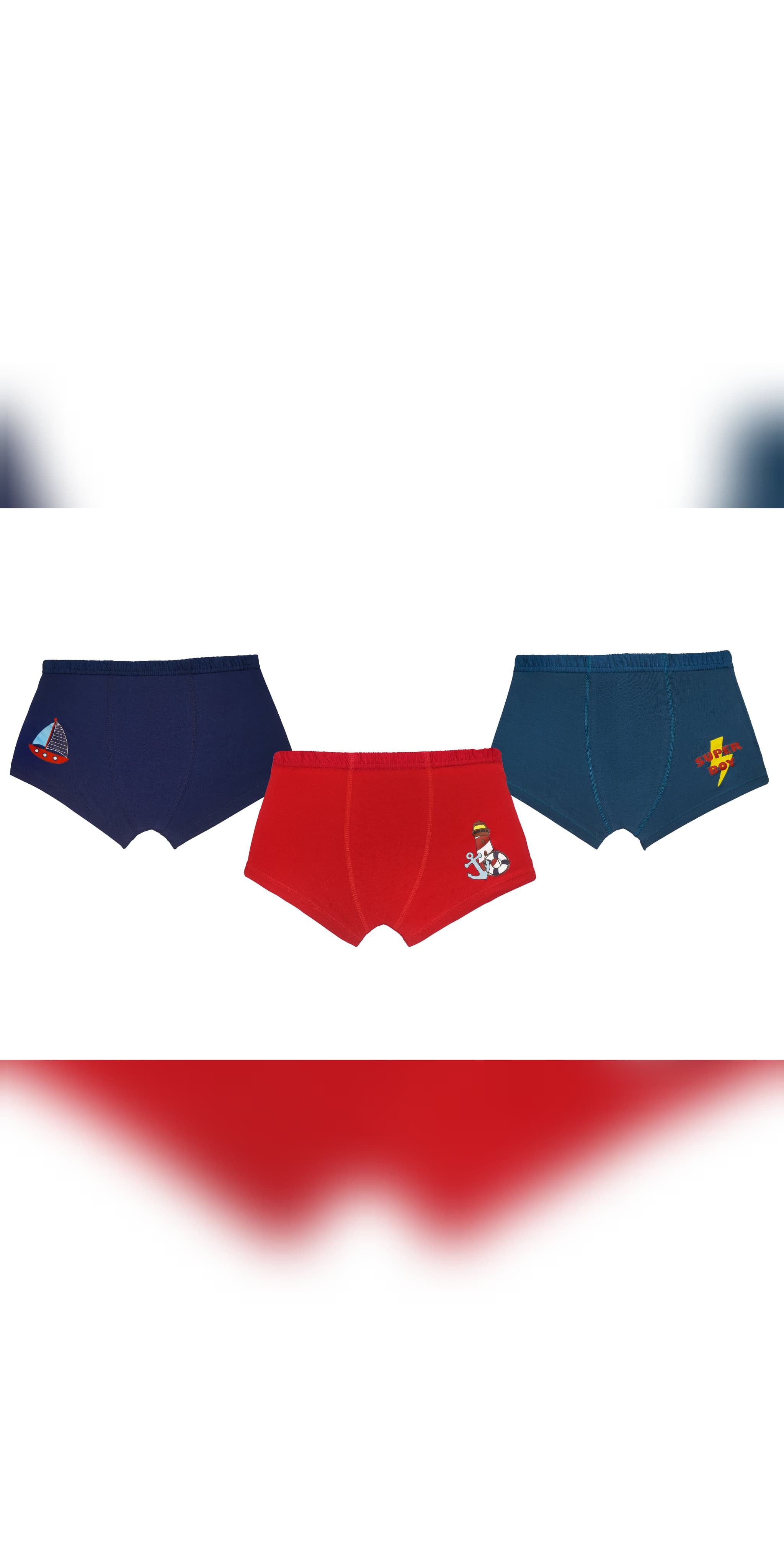 Boys' Cotton Briefs – 3-Pack Fun Print Underwear | Nautical & Superhero Theme | JR-543
