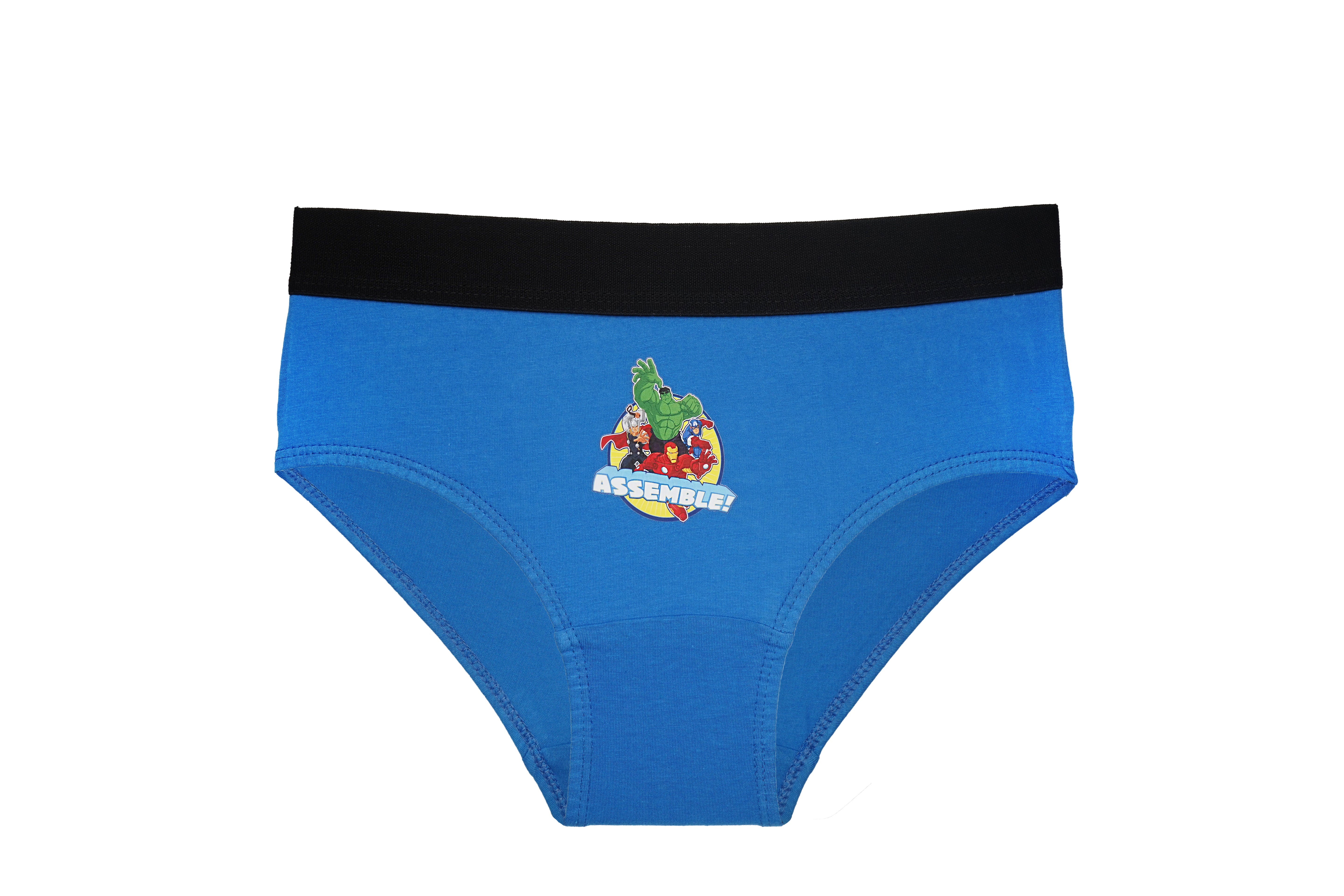 Boys’ Marvel Avengers Briefs – 6-Pack 100% Cotton Underwear | JR-509