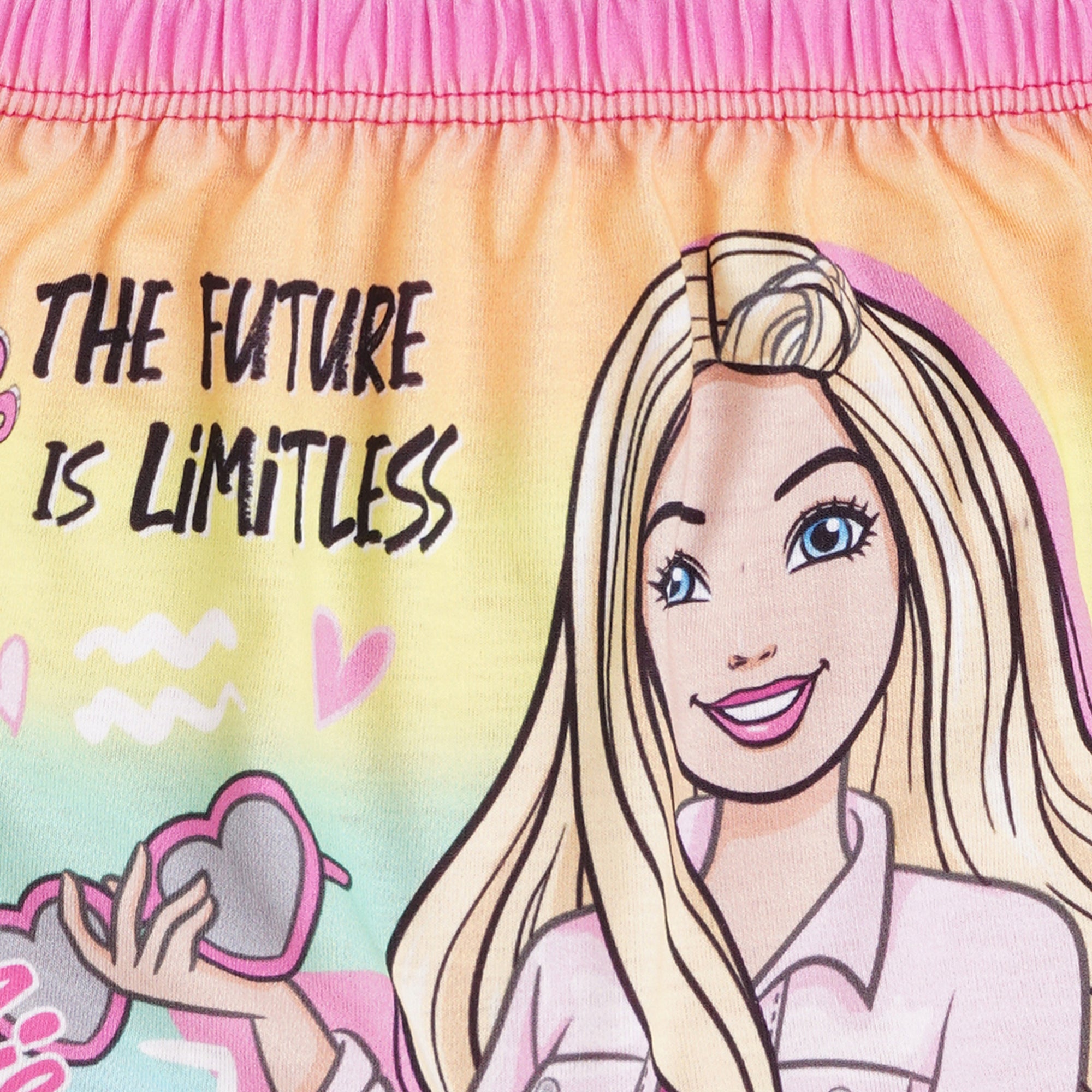 Girls' Rainbow Barbie Printed Lycra Shorts for comfort and style | BABY 154