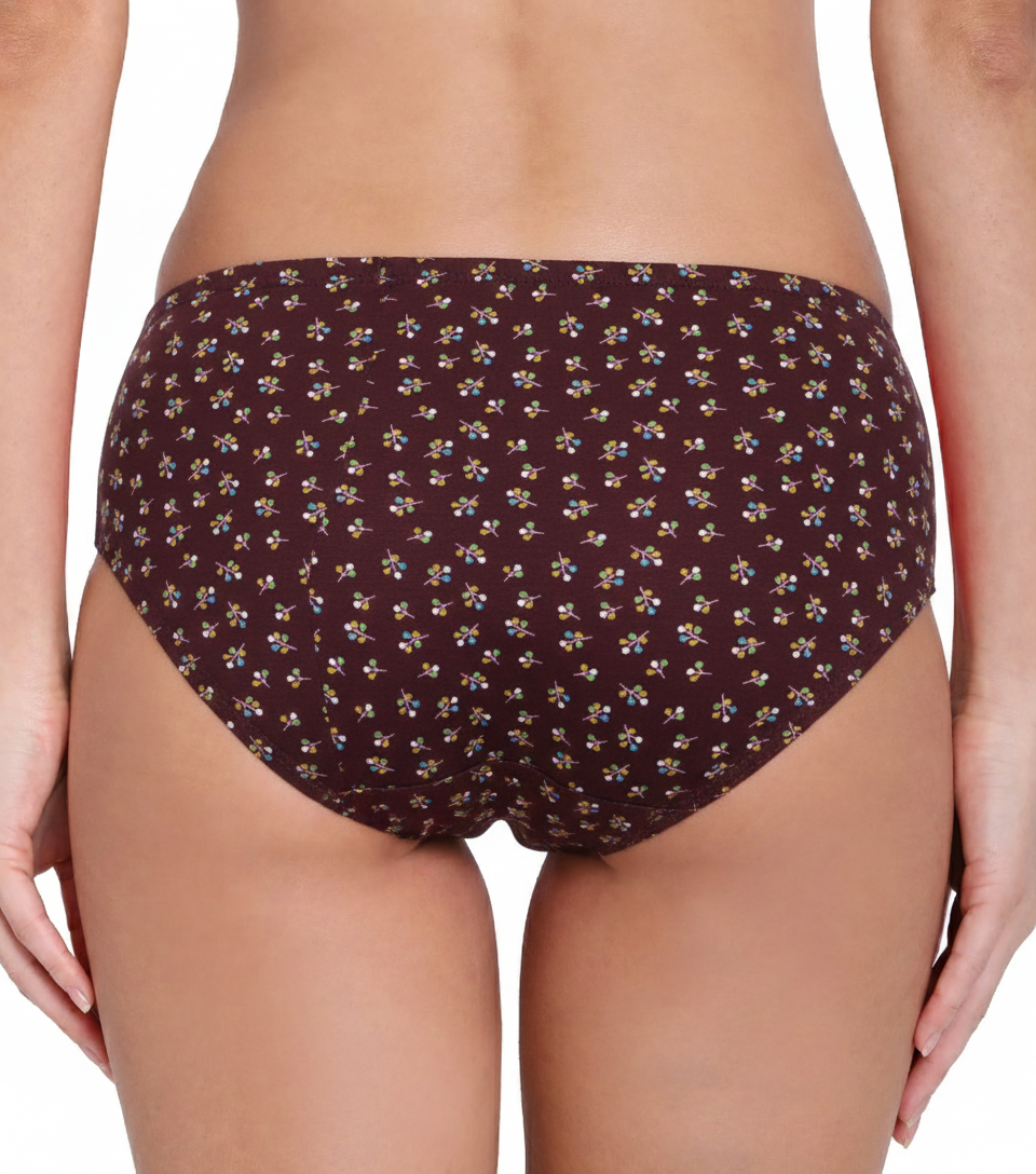 ANIKA– Full Coverage Mid-Rise Hipster Panties – Pack of 3 (Multicolor)