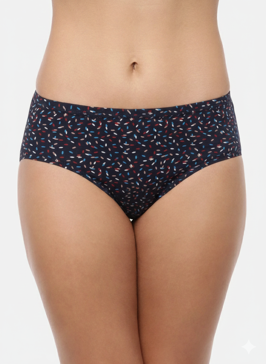AURORA – Full Coverage Mid-Rise Hipster Panties – Pack of 3 (Multicolor)