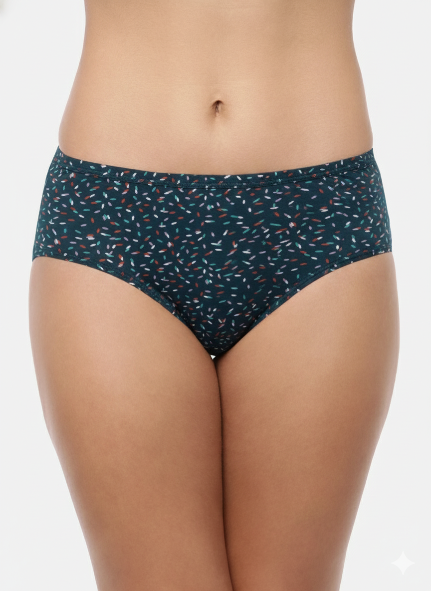 AURORA – Full Coverage Mid-Rise Hipster Panties – Pack of 3 (Multicolor)
