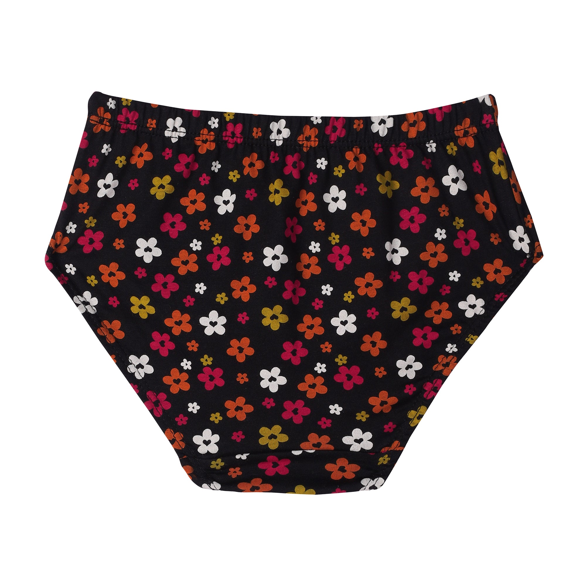 Redrose Girls' Floral Printed Briefs Pack of 6 – Soft Cotton Panties for Kids | BABY-69