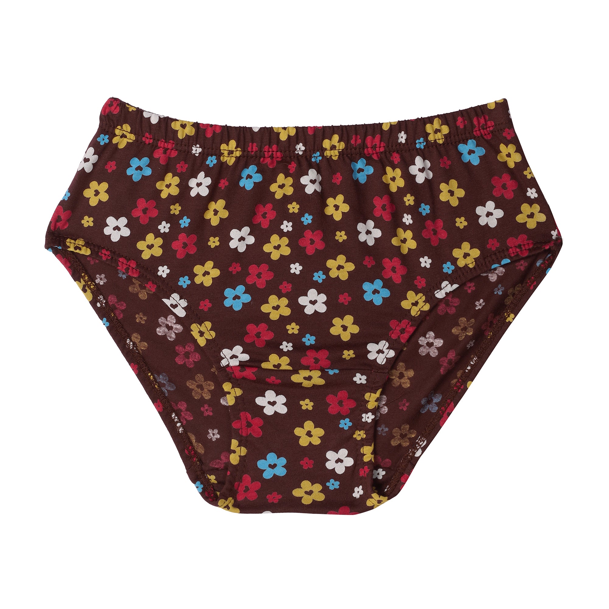 Redrose Girls' Floral Printed Briefs Pack of 6 – Soft Cotton Panties for Kids | BABY-69