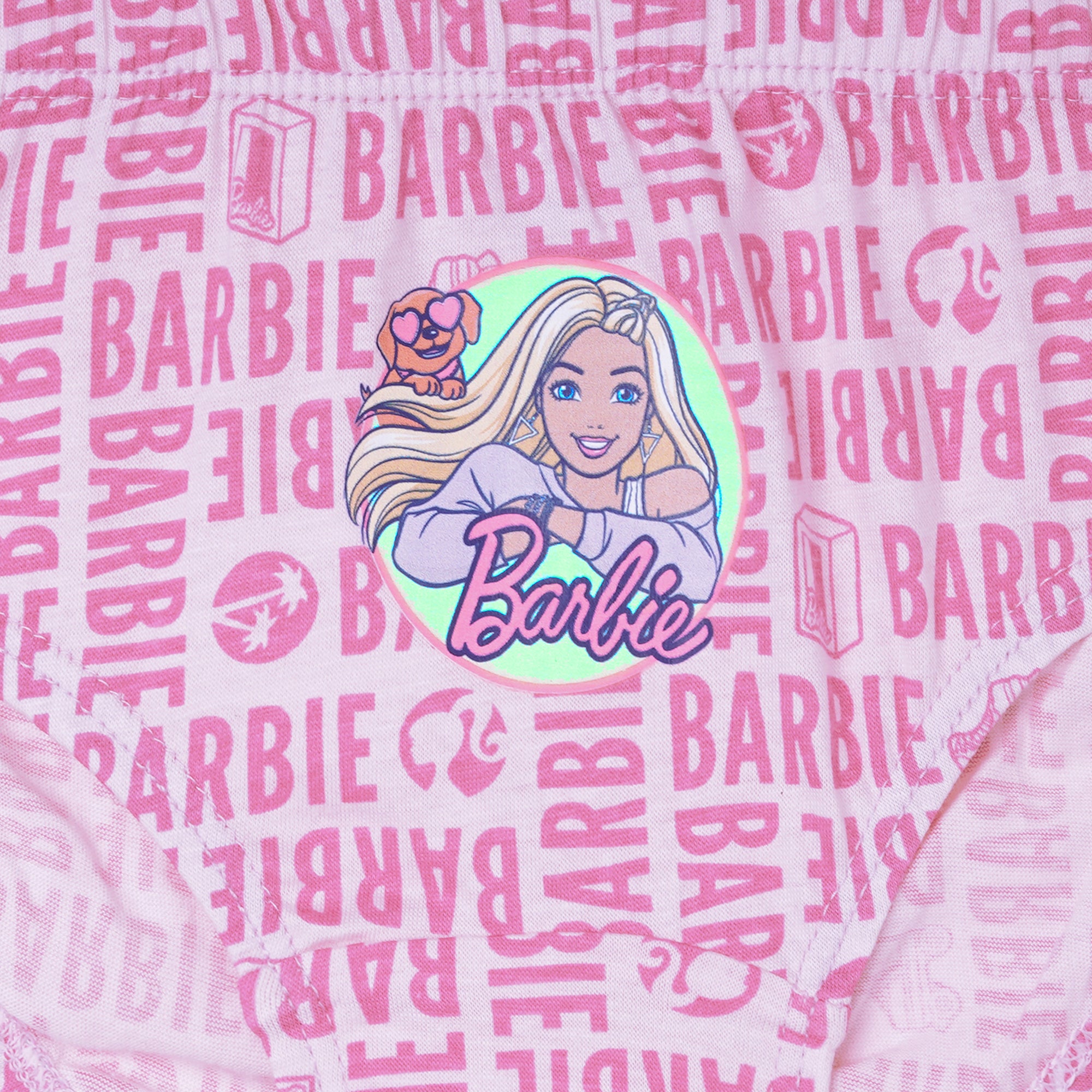 Girls' Barbie Printed Briefs – Pack of 6 | Soft Cotton Innerwear by Redrose | BABY-123