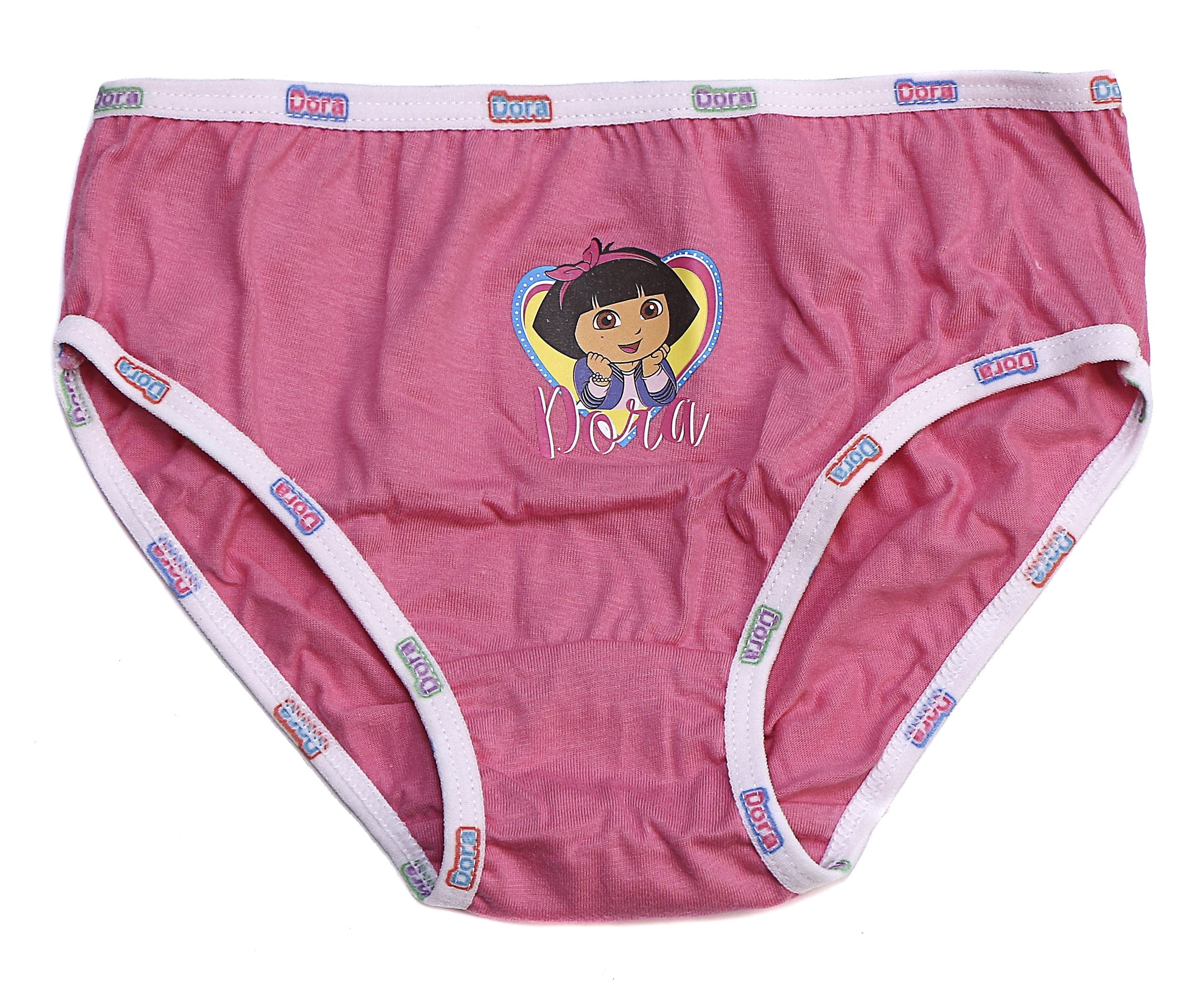 Red Rose Girls' Cotton Briefs Pack of 6 – Dora the Explorer Printed Innerwear | BABY-147