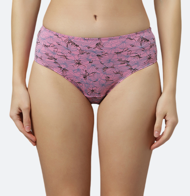 Women’s Hipster Panties – Soft Breathable Cotton Spandex Fabric – Regular Brief Underwear – Comfort Fit – Assorted Colors – Pack of 5 - COMBO-43