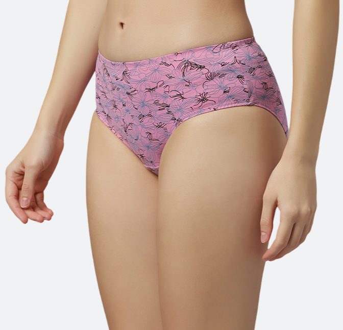 Women’s Hipster Panties – Soft Breathable Cotton Spandex Fabric – Regular Brief Underwear – Comfort Fit – Assorted Colors – Pack of 5 - COMBO-43