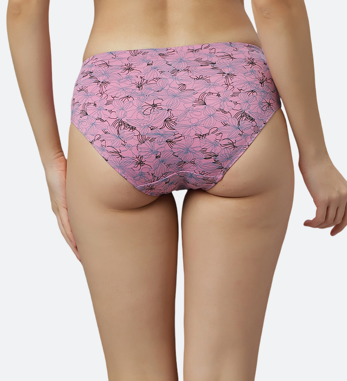 Women’s Hipster Panties – Soft Breathable Cotton Spandex Fabric – Regular Brief Underwear – Comfort Fit – Assorted Colors – Pack of 5 - COMBO-43