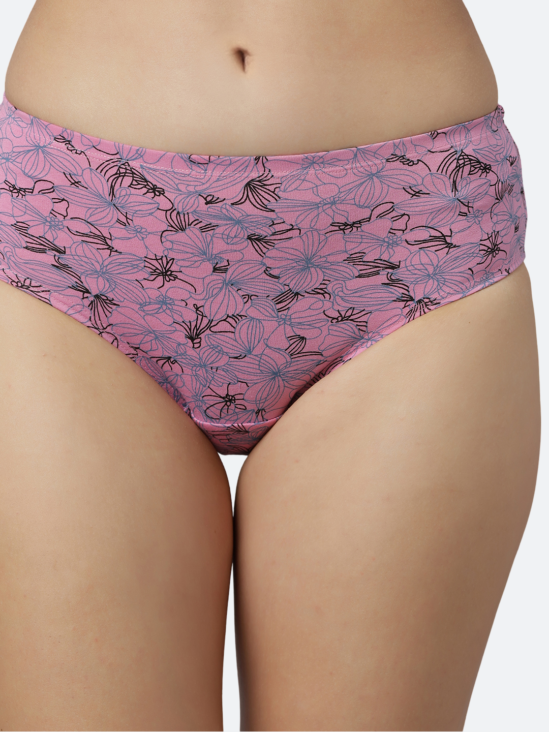 Women’s Hipster Panties – Soft Breathable Cotton Spandex Fabric – Regular Brief Underwear – Comfort Fit – Assorted Colors – Pack of 5 - COMBO-43