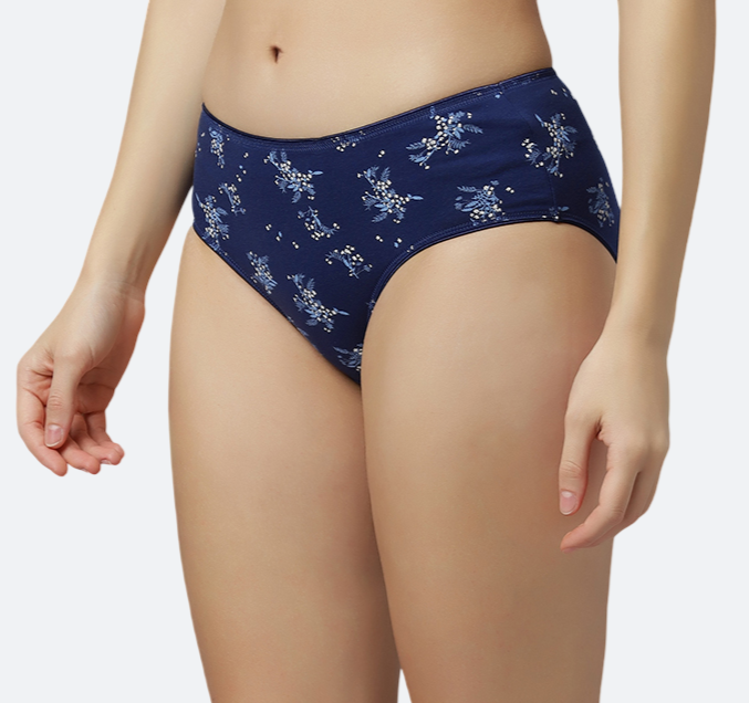 Women’s Hipster Panties – Soft Breathable Cotton Spandex Fabric – Regular Brief Underwear – Comfort Fit – Assorted Colors – Pack of 5 - COMBO-45