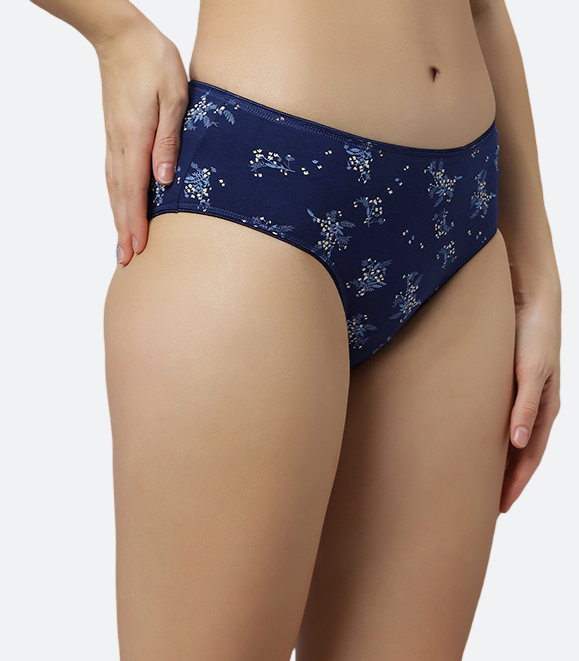 Women’s Hipster Panties – Soft Breathable Cotton Spandex Fabric – Regular Brief Underwear – Comfort Fit – Assorted Colors – Pack of 5 - COMBO-45