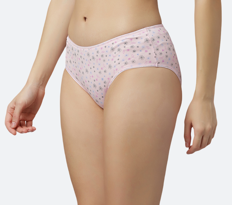 Women’s Hipster Panties – Soft Breathable Cotton Spandex Fabric – Regular Brief Underwear – Comfort Fit – Assorted Colors – Pack of 5 - COMBO-46