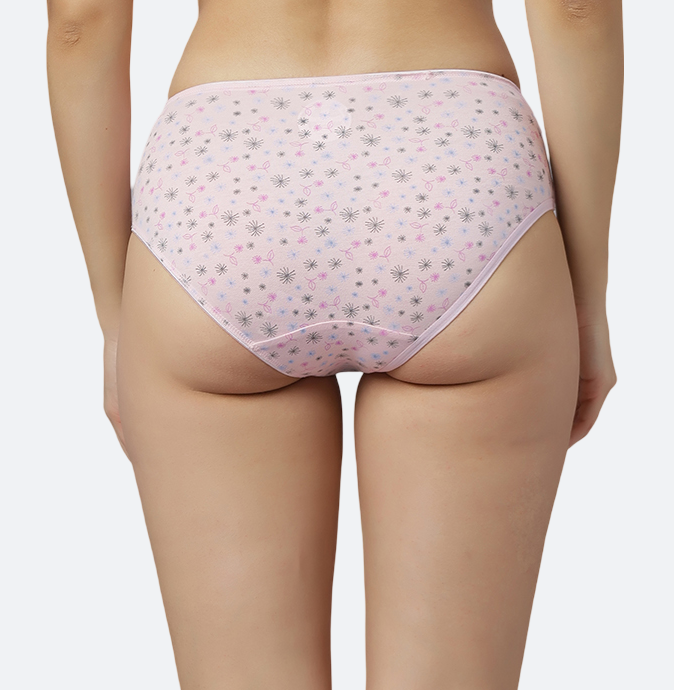 Women’s Hipster Panties – Soft Breathable Cotton Spandex Fabric – Regular Brief Underwear – Comfort Fit – Assorted Colors – Pack of 5 - COMBO-46