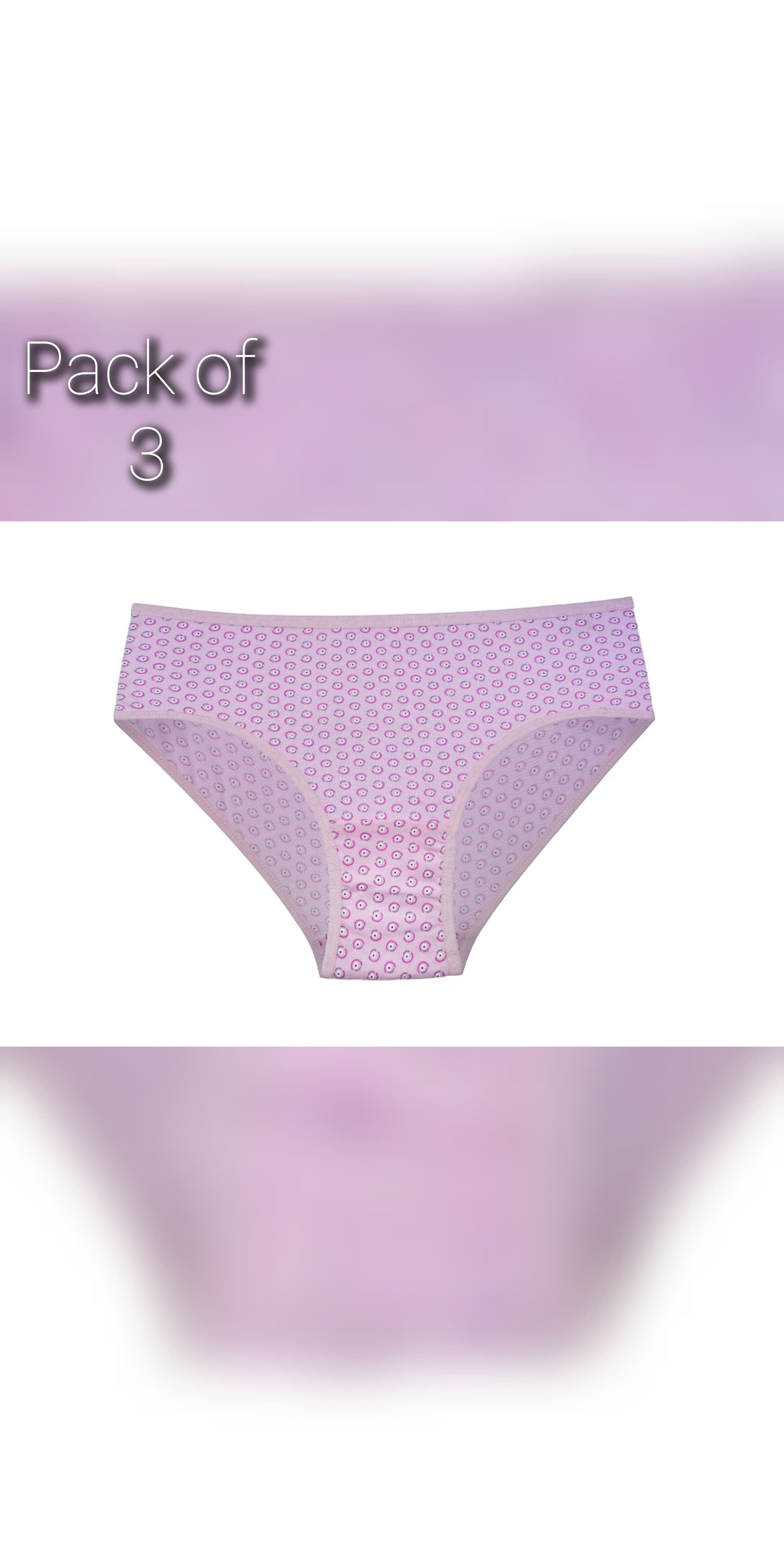 ELON Red Rose Women’s Mid-Rise Cotton Hipster Panties – Pack of 3 (Soft & Breathable, Comfort Fit, Full Coverage)