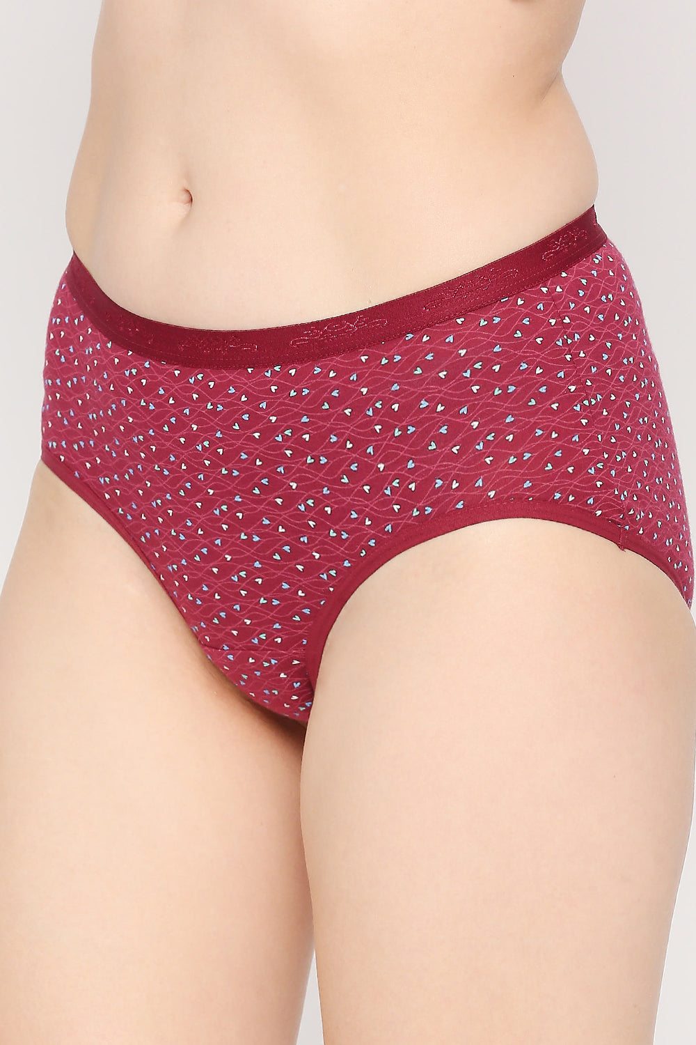 Red Rose Printed Cotton Medium Rise  Full Coverage Hipster Panties - Multicolor Pack of 3