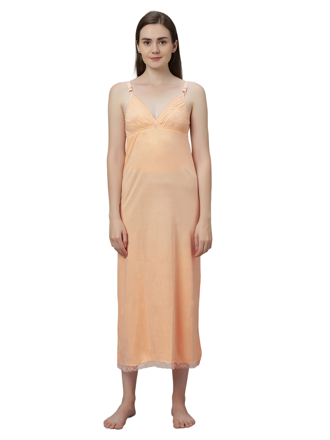 Red Rose Women's Sleeveless Hosiery Cotton Bra Type Full Length Camisole, Long Inner wear Petticoat-Nighty Slip-Kurtis Slip-Suit Slip