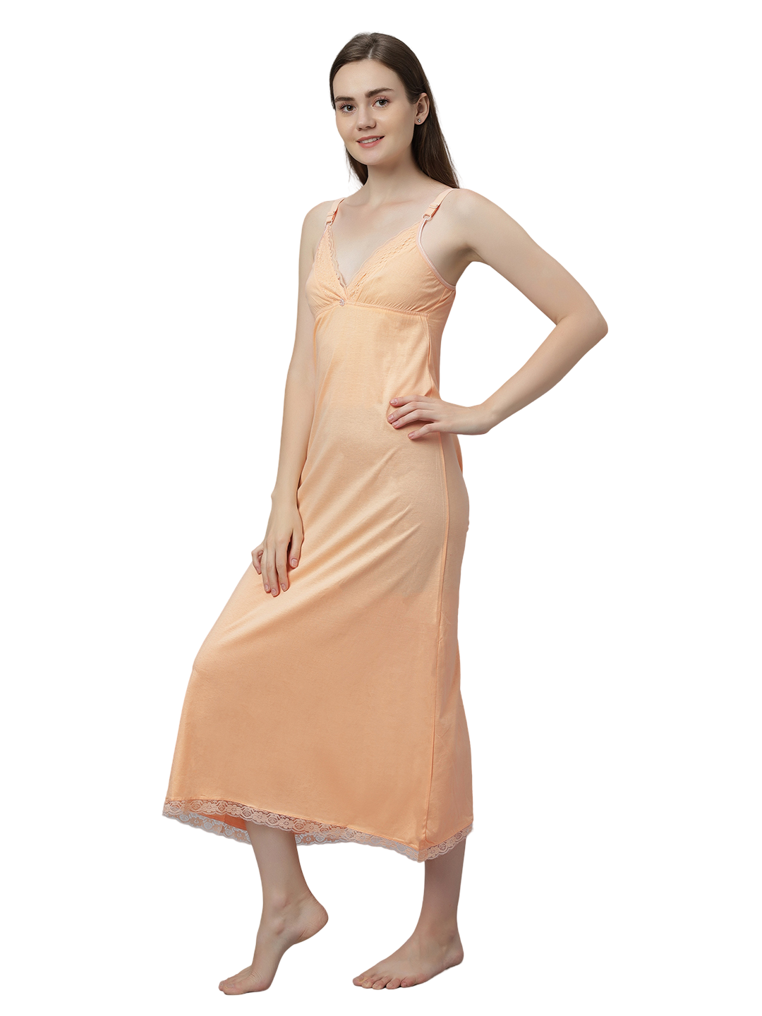 Red Rose Women's Sleeveless Hosiery Cotton Bra Type Full Length Camisole, Long Inner wear Petticoat-Nighty Slip-Kurtis Slip-Suit Slip