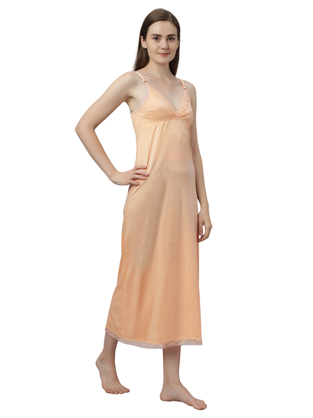 Red Rose Women's Sleeveless Hosiery Cotton Bra Type Full Length Camisole, Long Inner wear Petticoat-Nighty Slip-Kurtis Slip-Suit Slip