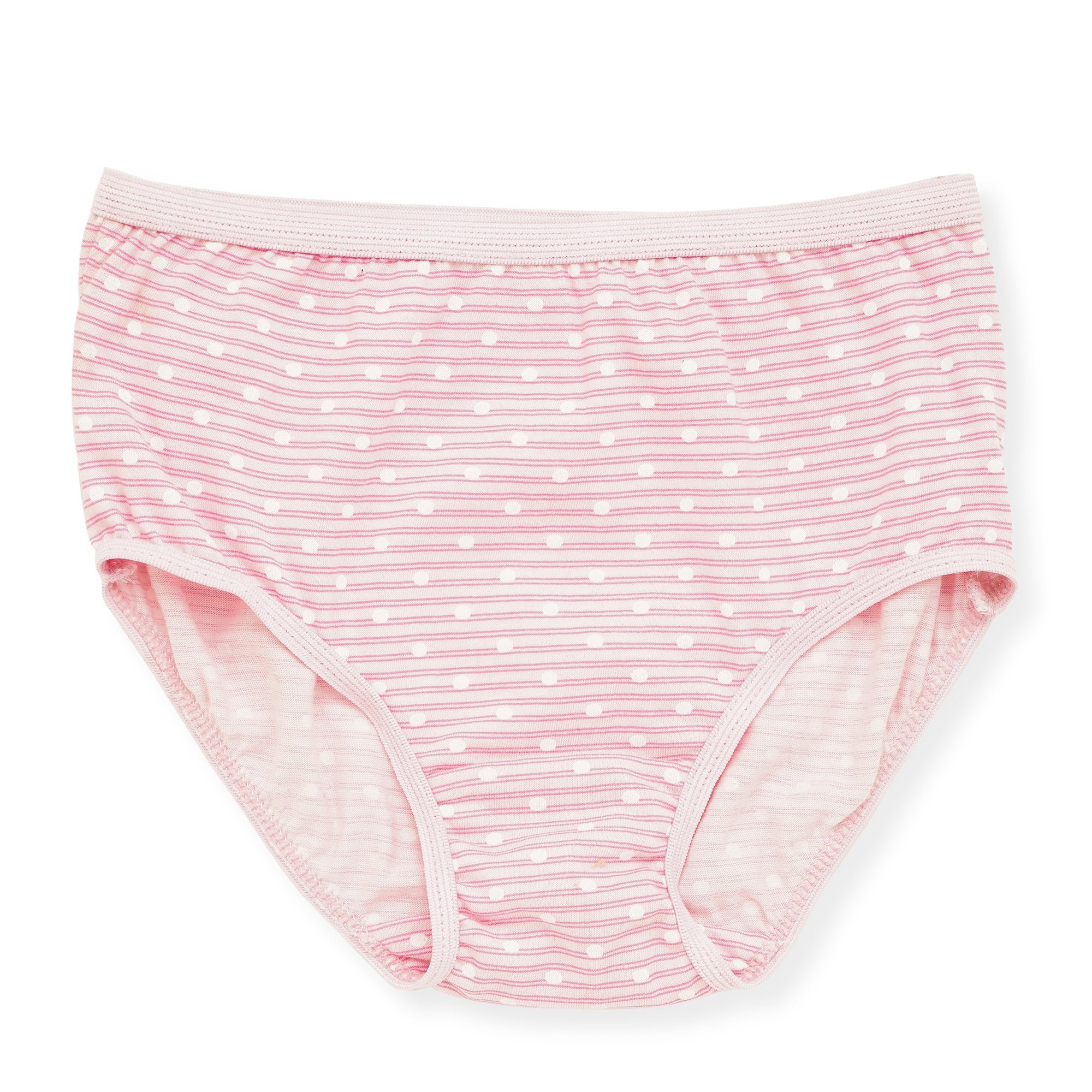 Redrose Girls' Striped Cotton Panties – Pack of 6 | Soft & Breathable Daily Innerwear | BABY-18