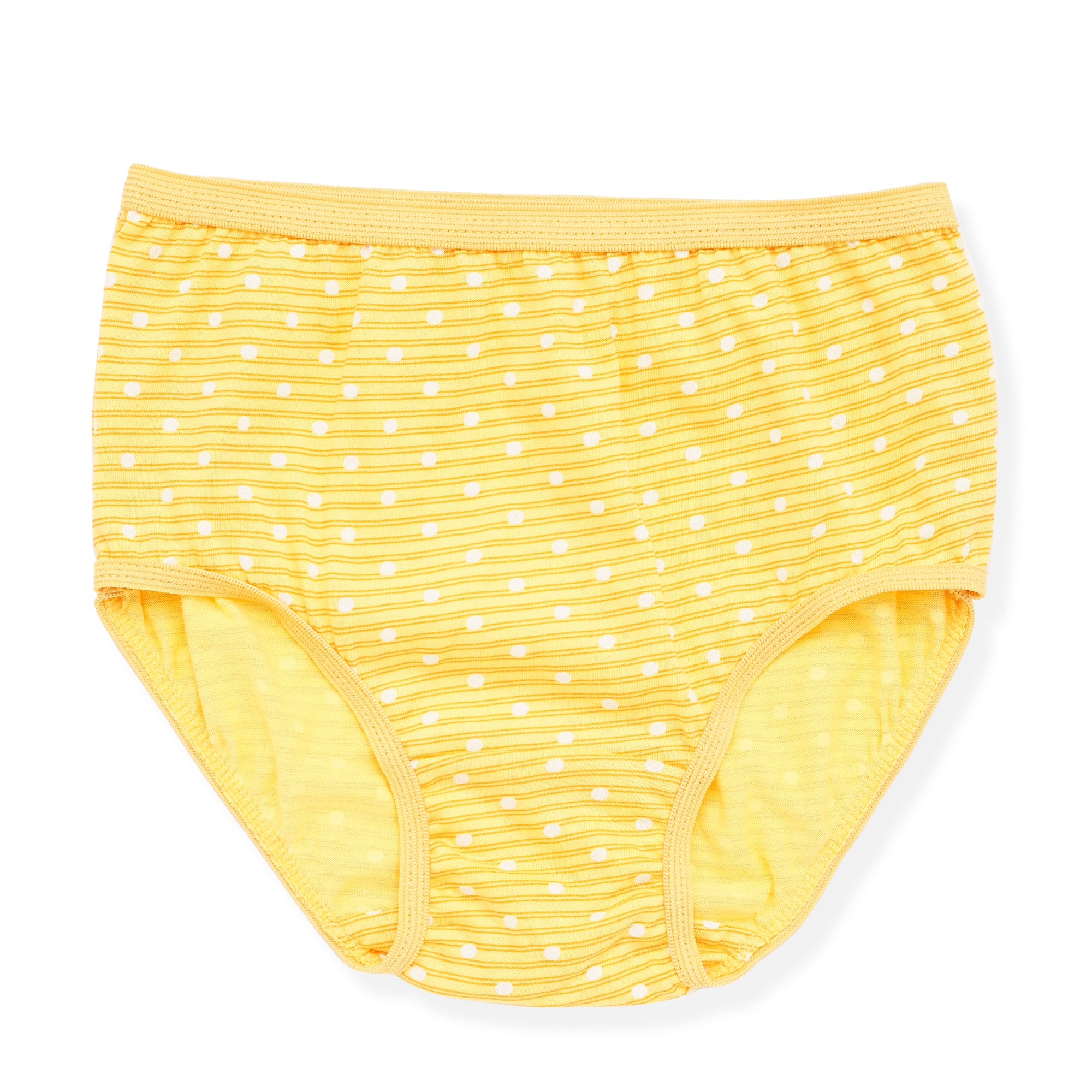 Redrose Girls' Striped Cotton Panties – Pack of 6 | Soft & Breathable Daily Innerwear | BABY-18
