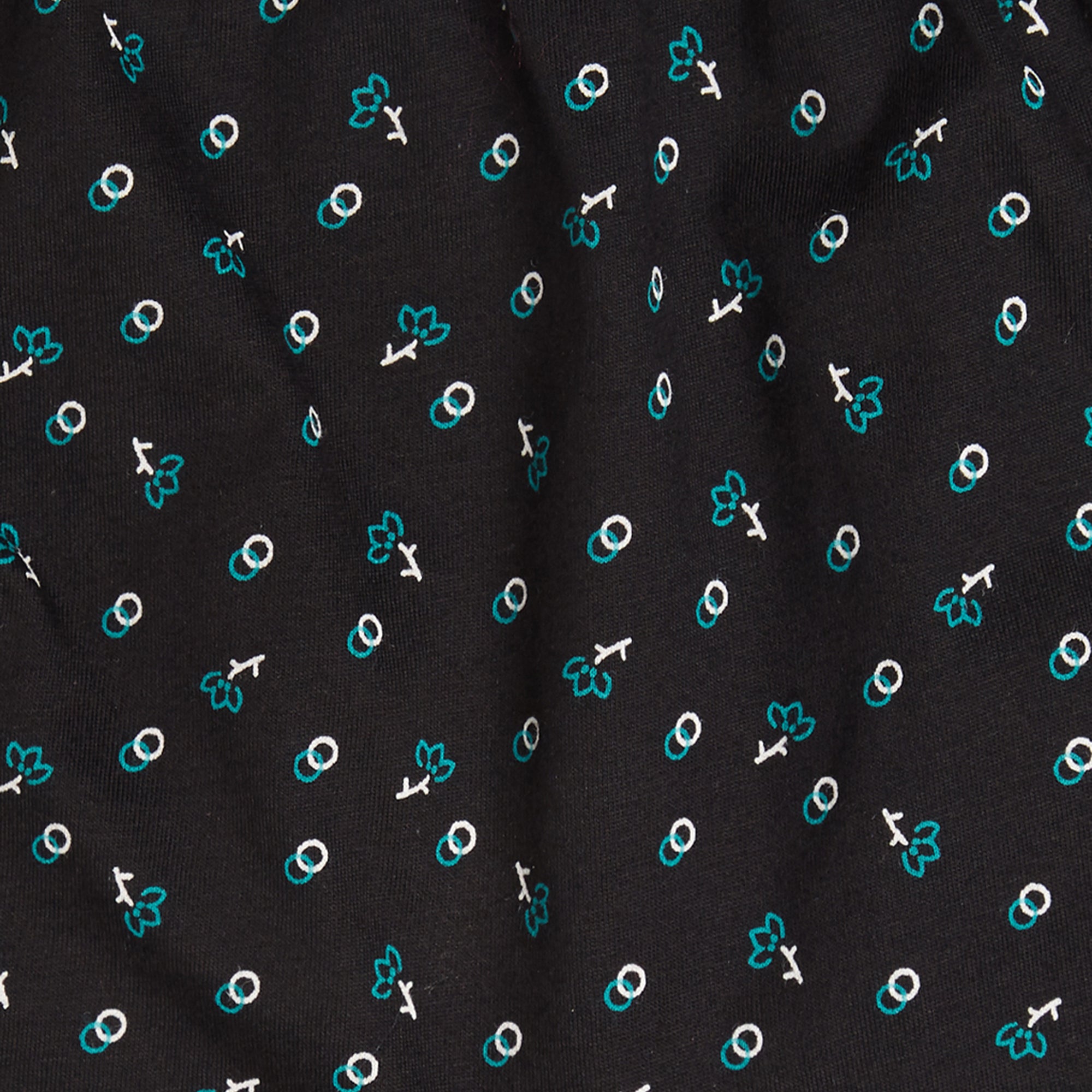 Redrose Girls' Printed Cotton Bloomers โ Pack of 6 | Black Base with Frill Hem ๐โจ | BLM-228