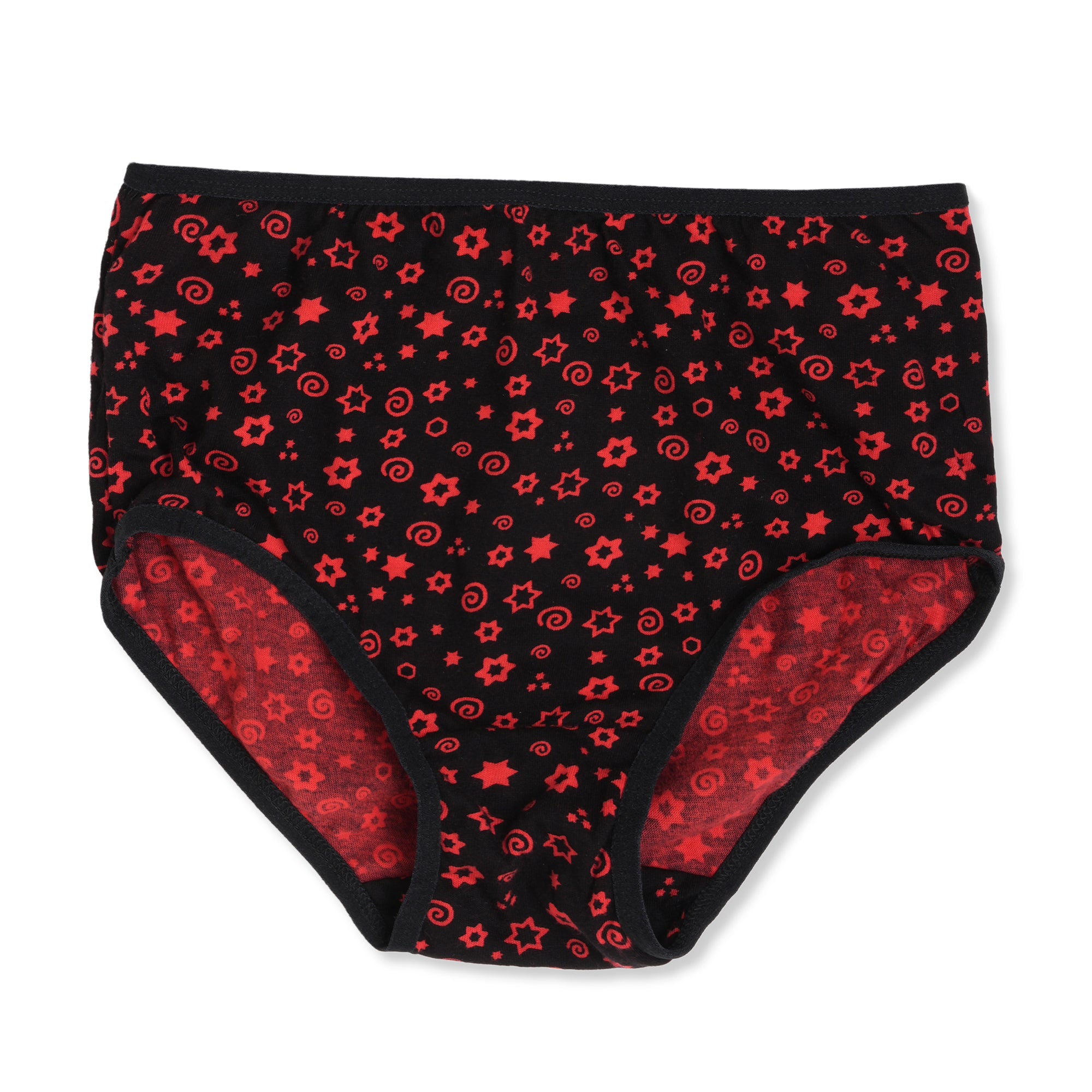 Redrose Girls' Floral Print Panties – Pack of 6 | Soft Cotton Comfort Innerwear | BABY-12