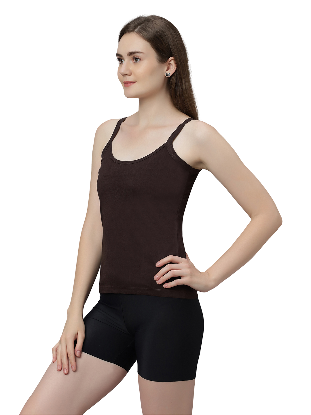 Women's Cotton Spaghetti Strap Camisole – Soft Innerwear & Layering | Slim Fit Comfortable Sleeveless Undershirt | SWISS BEAUTY