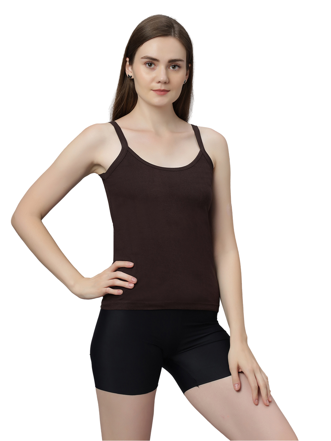 Women's Cotton Spaghetti Strap Camisole – Soft Innerwear & Layering | Slim Fit Comfortable Sleeveless Undershirt | SWISS BEAUTY