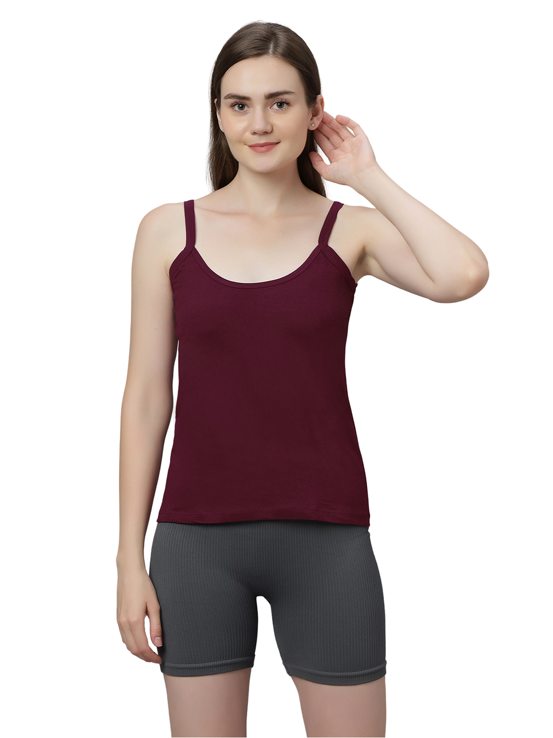 Women's Cotton Spaghetti Strap Camisole – Soft Innerwear & Layering | Slim Fit Comfortable Sleeveless Undershirt | SWISS BEAUTY