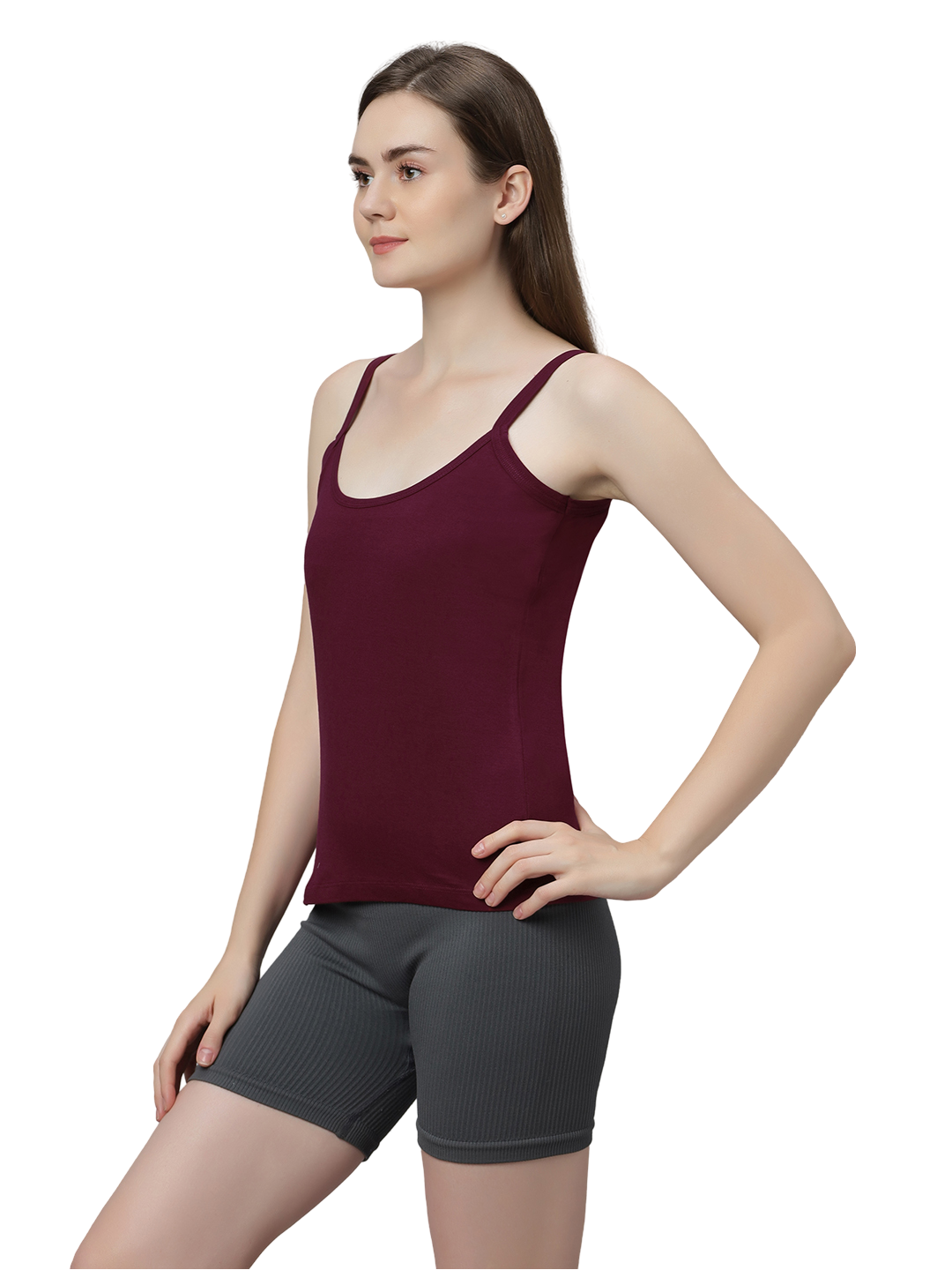 Women's Cotton Spaghetti Strap Camisole – Soft Innerwear & Layering | Slim Fit Comfortable Sleeveless Undershirt | SWISS BEAUTY