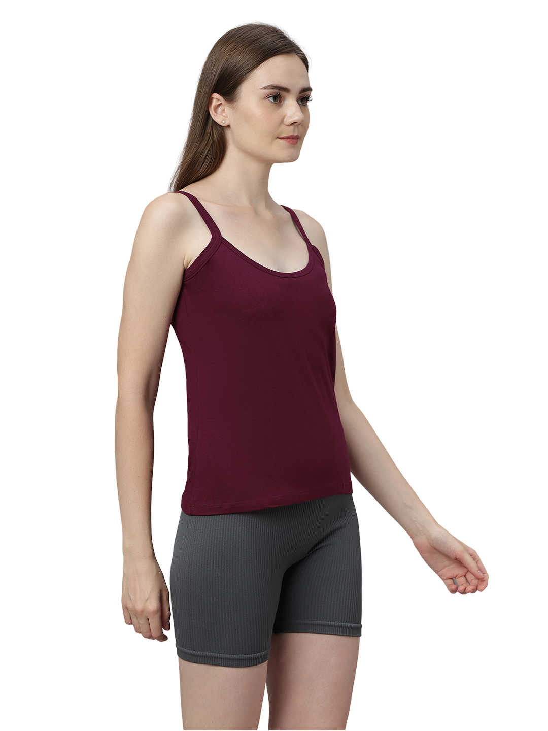 Women's Cotton Spaghetti Strap Camisole – Soft Innerwear & Layering | Slim Fit Comfortable Sleeveless Undershirt | SWISS BEAUTY