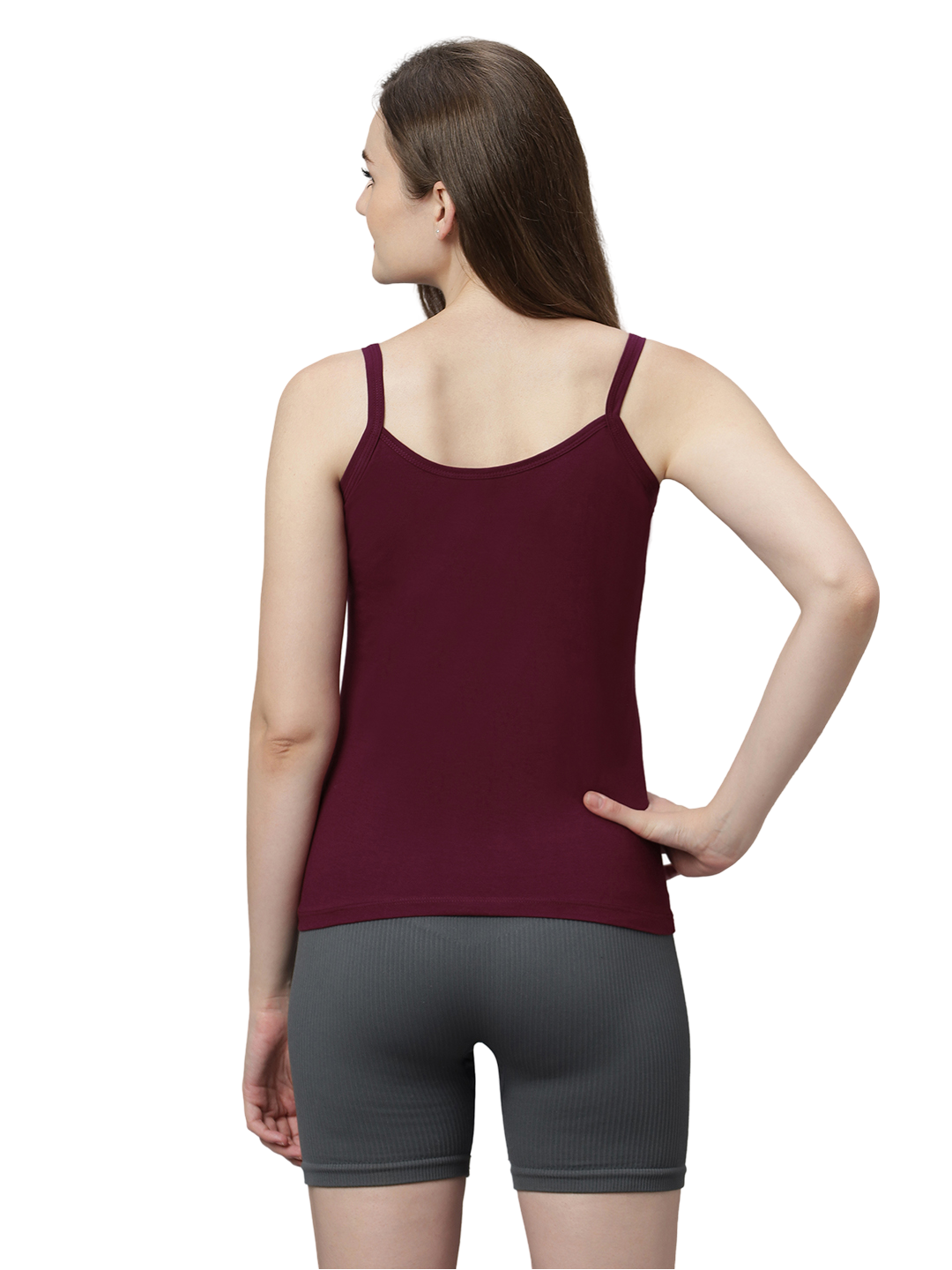 Women's Cotton Spaghetti Strap Camisole – Soft Innerwear & Layering | Slim Fit Comfortable Sleeveless Undershirt | SWISS BEAUTY