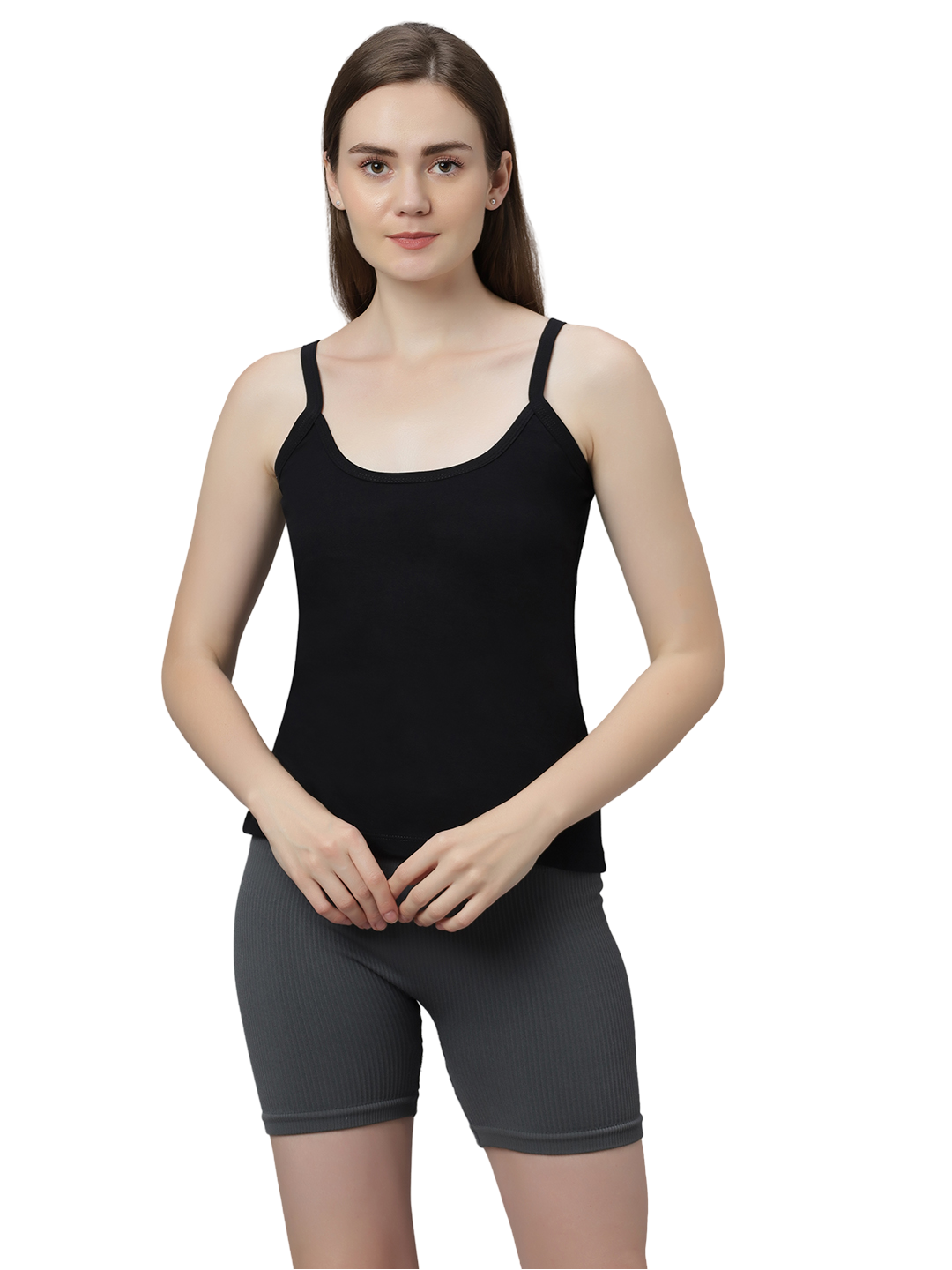 Women's Cotton Spaghetti Strap Camisole – Soft Innerwear & Layering | Slim Fit Comfortable Sleeveless Undershirt | SWISS BEAUTY