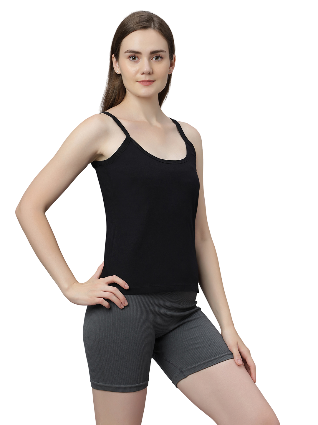 Women's Cotton Spaghetti Strap Camisole – Soft Innerwear & Layering | Slim Fit Comfortable Sleeveless Undershirt | SWISS BEAUTY