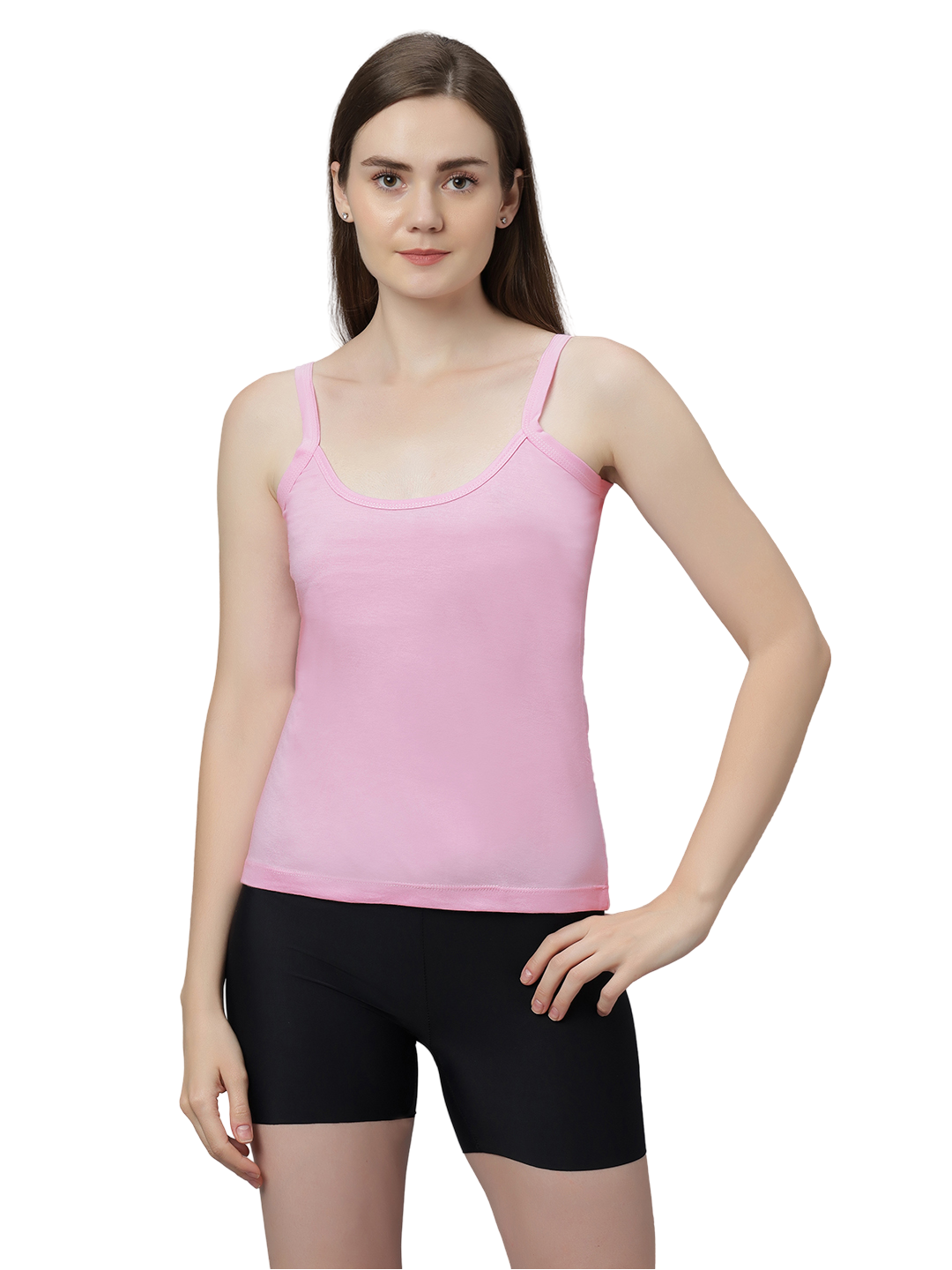 Women's Cotton Spaghetti Strap Camisole – Soft Innerwear & Layering | Slim Fit Comfortable Sleeveless Undershirt | SWISS BEAUTY