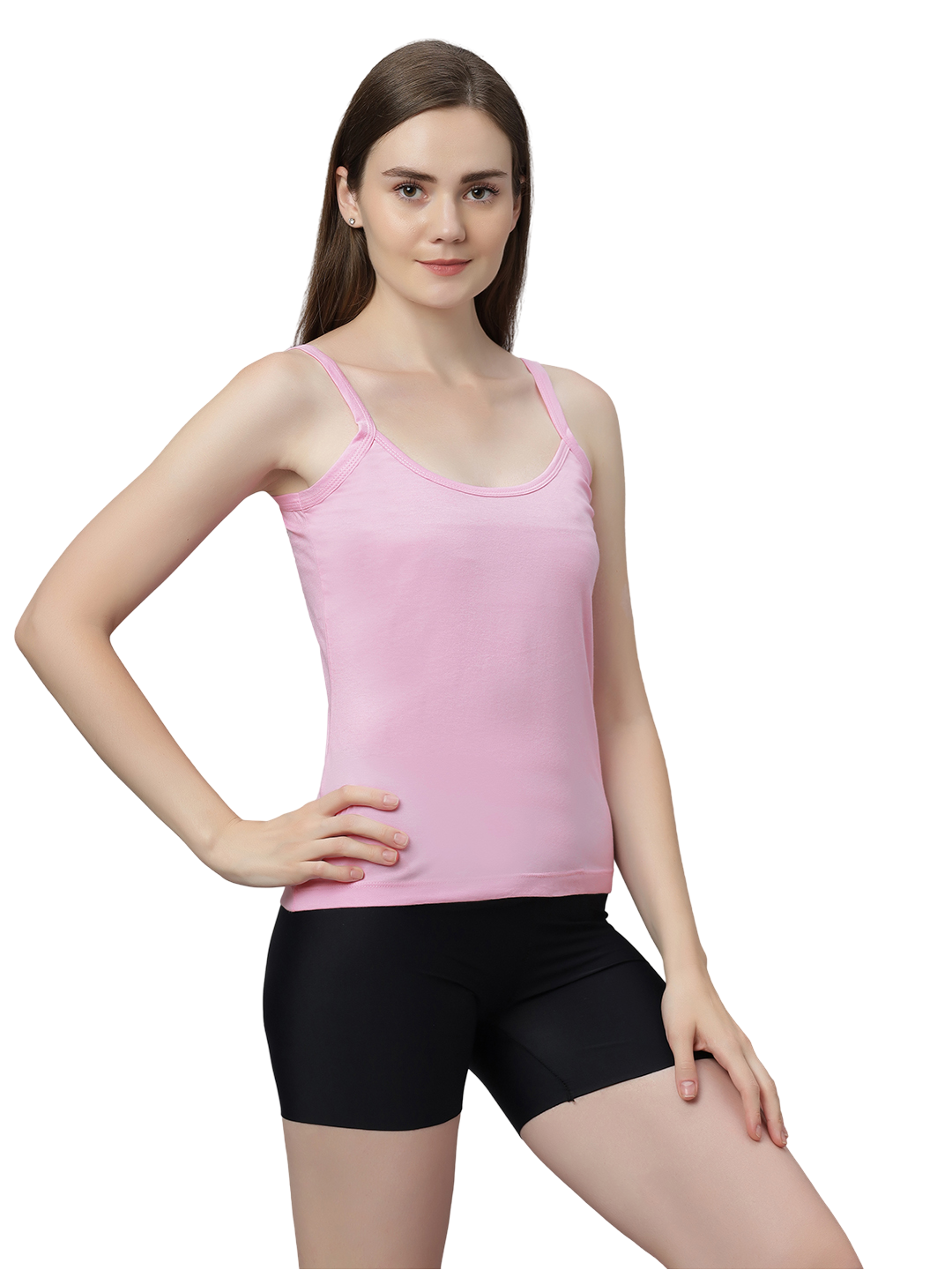 Women's Cotton Spaghetti Strap Camisole – Soft Innerwear & Layering | Slim Fit Comfortable Sleeveless Undershirt | SWISS BEAUTY