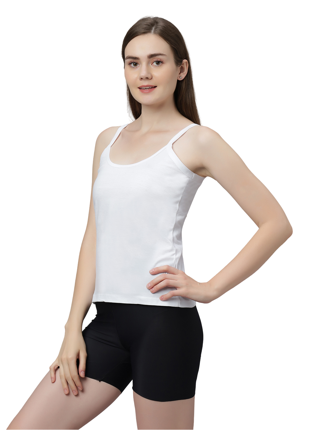 Women's Cotton Spaghetti Strap Camisole – Soft Innerwear & Layering | Slim Fit Comfortable Sleeveless Undershirt | SWISS BEAUTY
