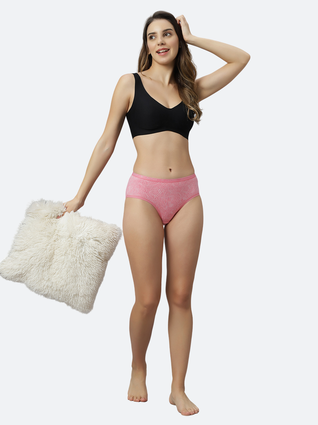 Women’s Hipster Panties – Soft Breathable Cotton Spandex Fabric – Regular Brief Underwear – Comfort Fit – Assorted Colors – Pack of 3 - I TOUCH-218