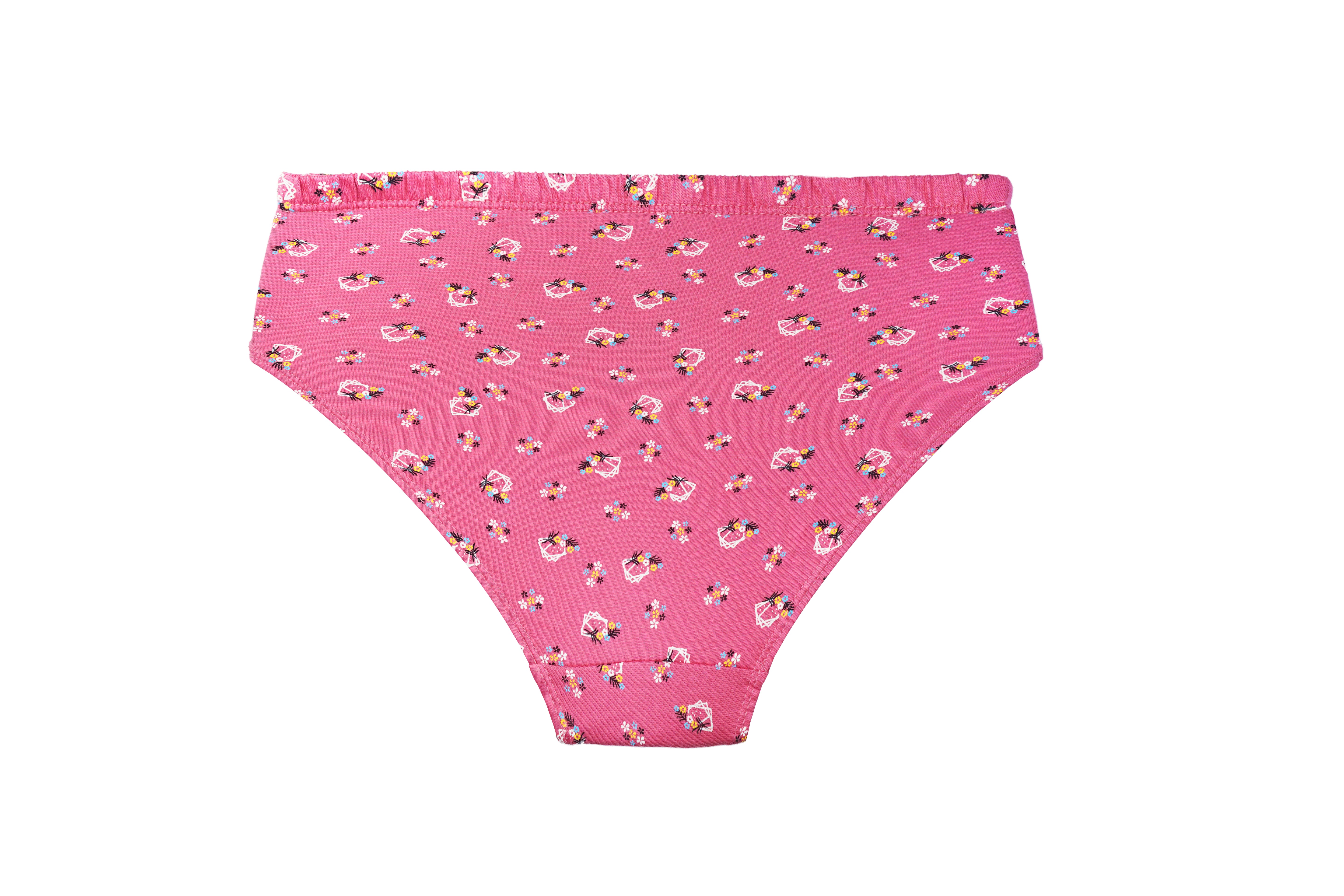 RIDHIMA Red Rose Women’s Cotton Hipster Panties – Soft, Breathable, Full Coverage Mid-Rise – Pack of 3