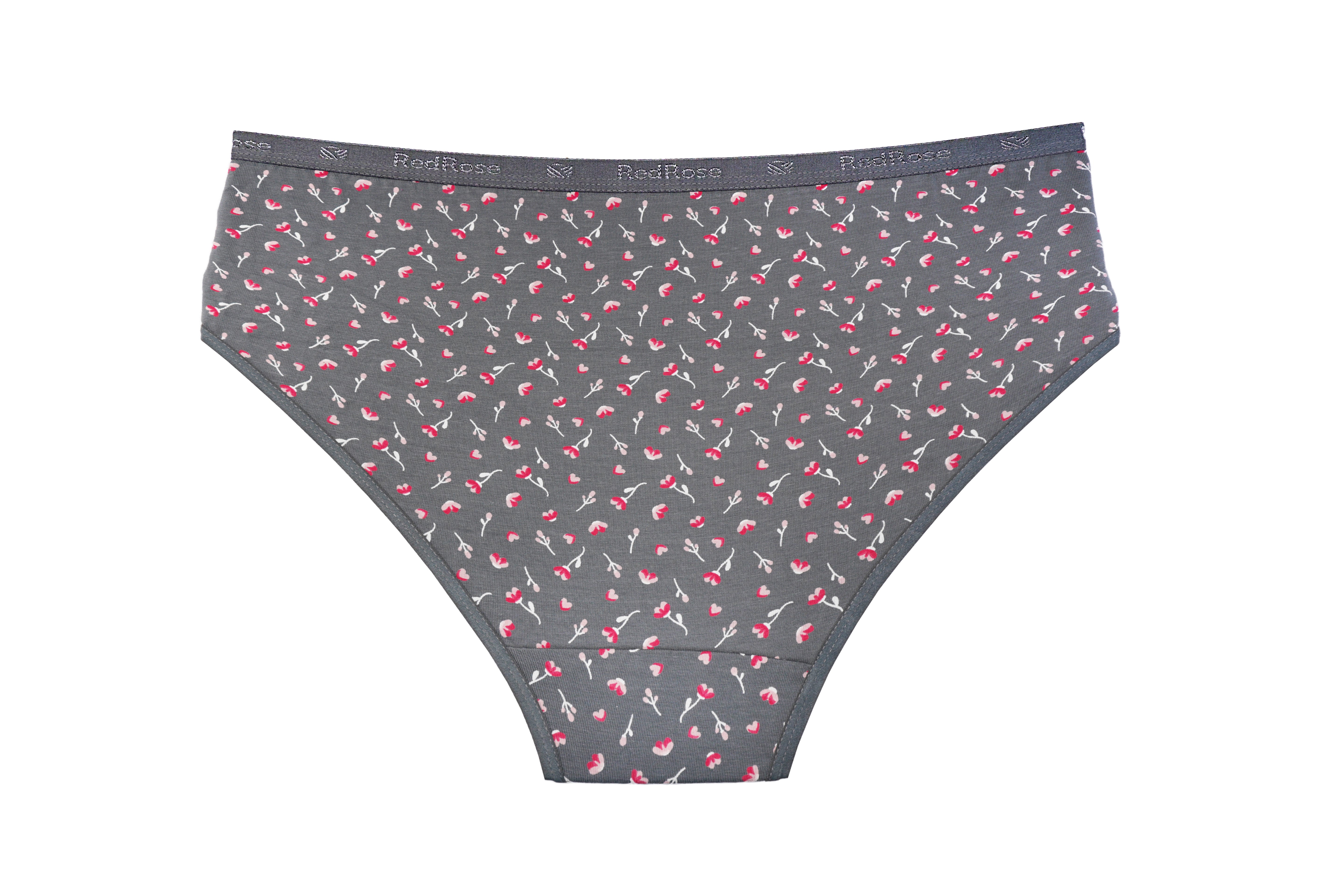 MARQUIS Red Rose Women’s Cotton Hipster Panties – Mid-Rise, Full Coverage, Soft & Breathable Comfort Fit – Pack of 3